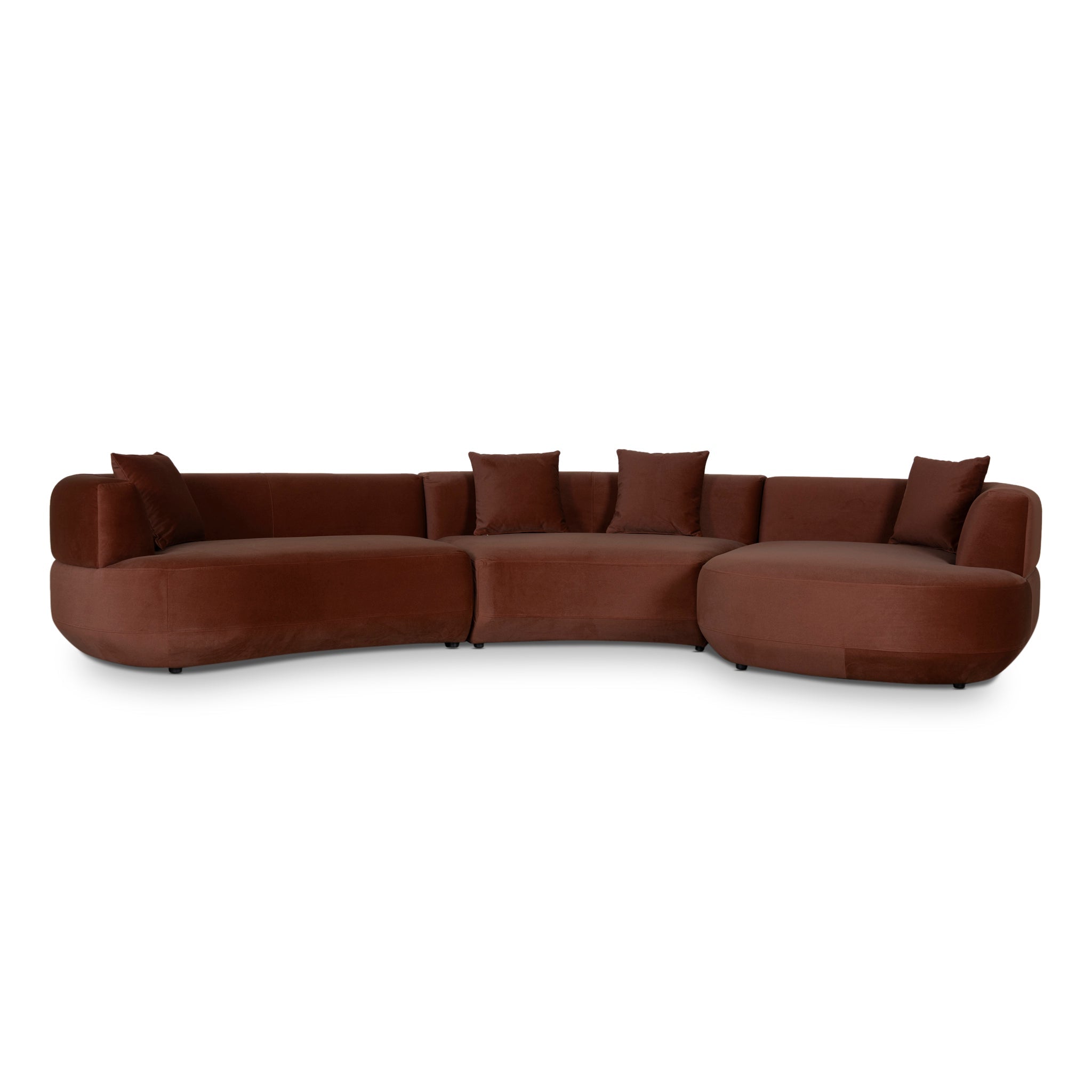 CLC10849-FS Modular Right Chaise Sofa - Burnt Brown