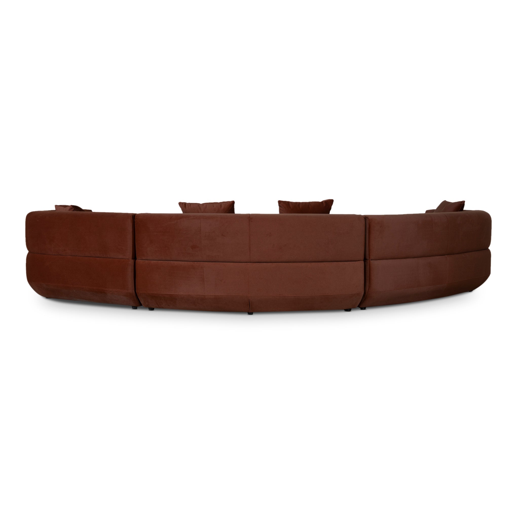 Modular Right Chaise Sofa - Burnt Brown