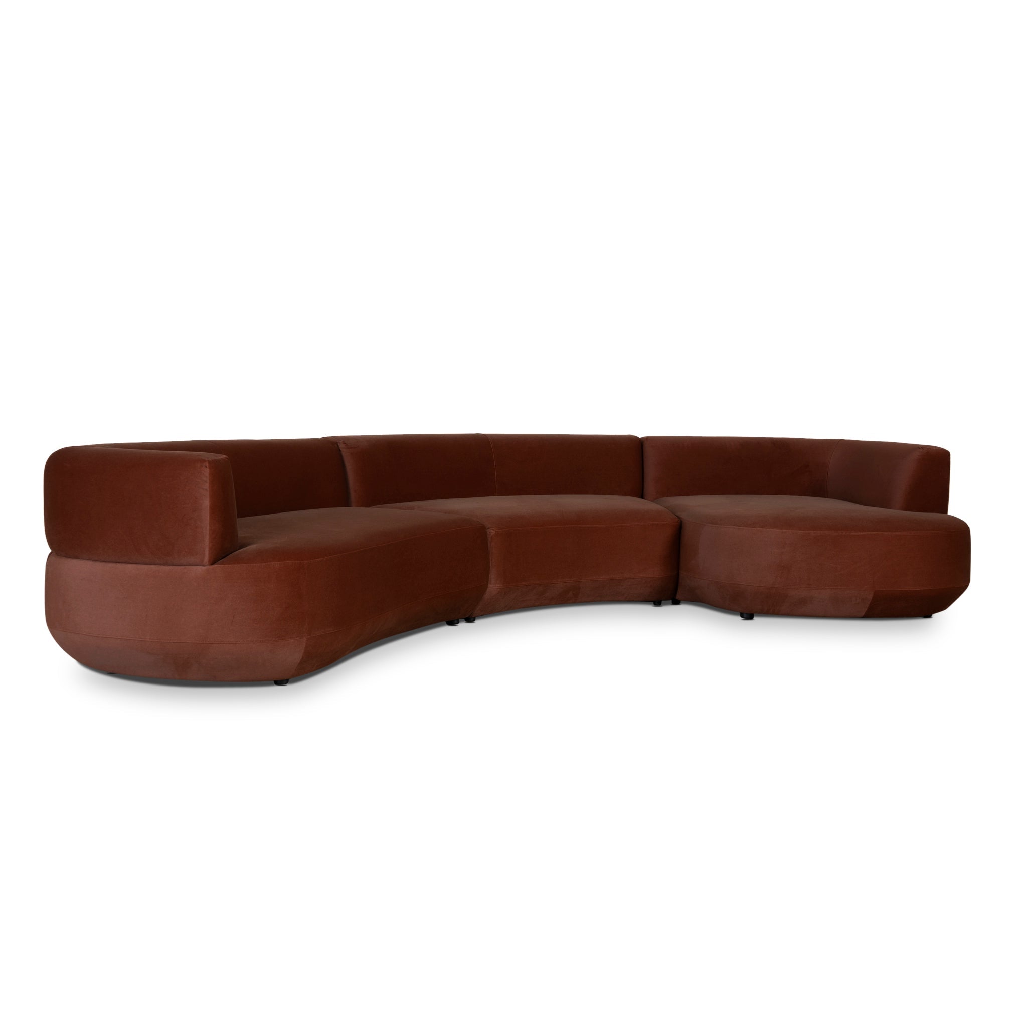 CLC10849-FS Modular Right Chaise Sofa - Burnt Brown