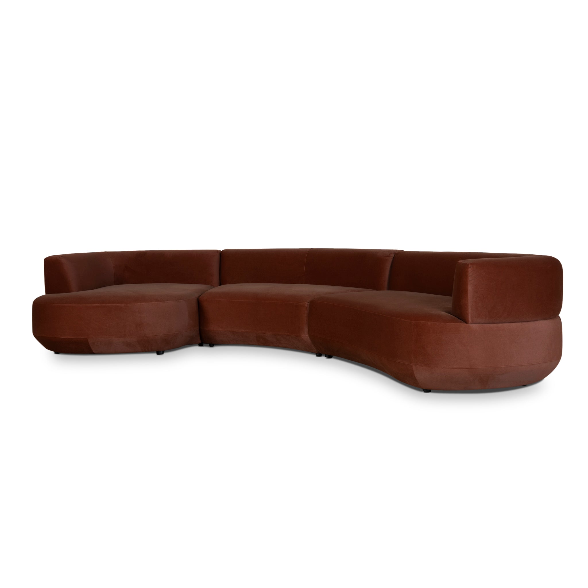 Modular Left Chaise Sofa - Burnt Brown - image 3