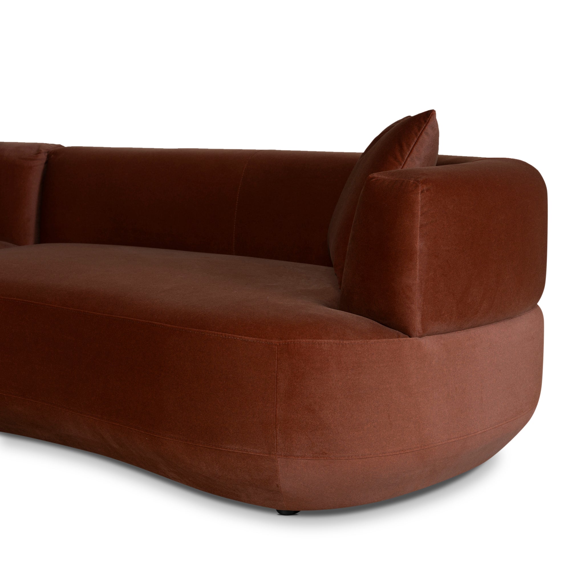 Modular Left Chaise Sofa - Burnt Brown - image 8