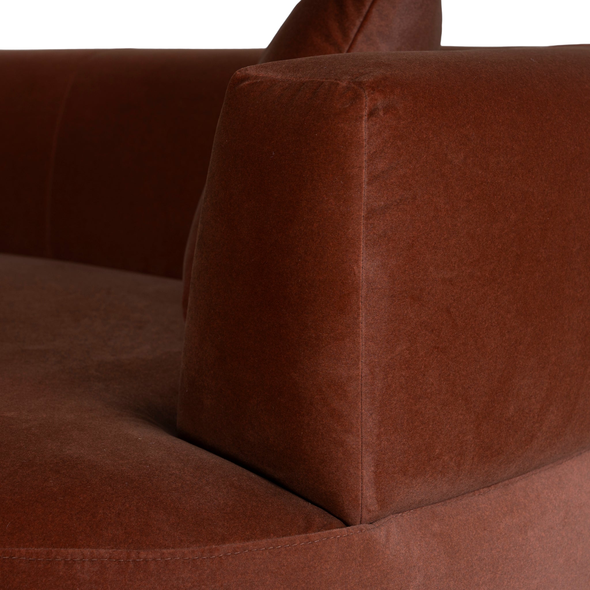 Modular Left Chaise Sofa - Burnt Brown - image 9