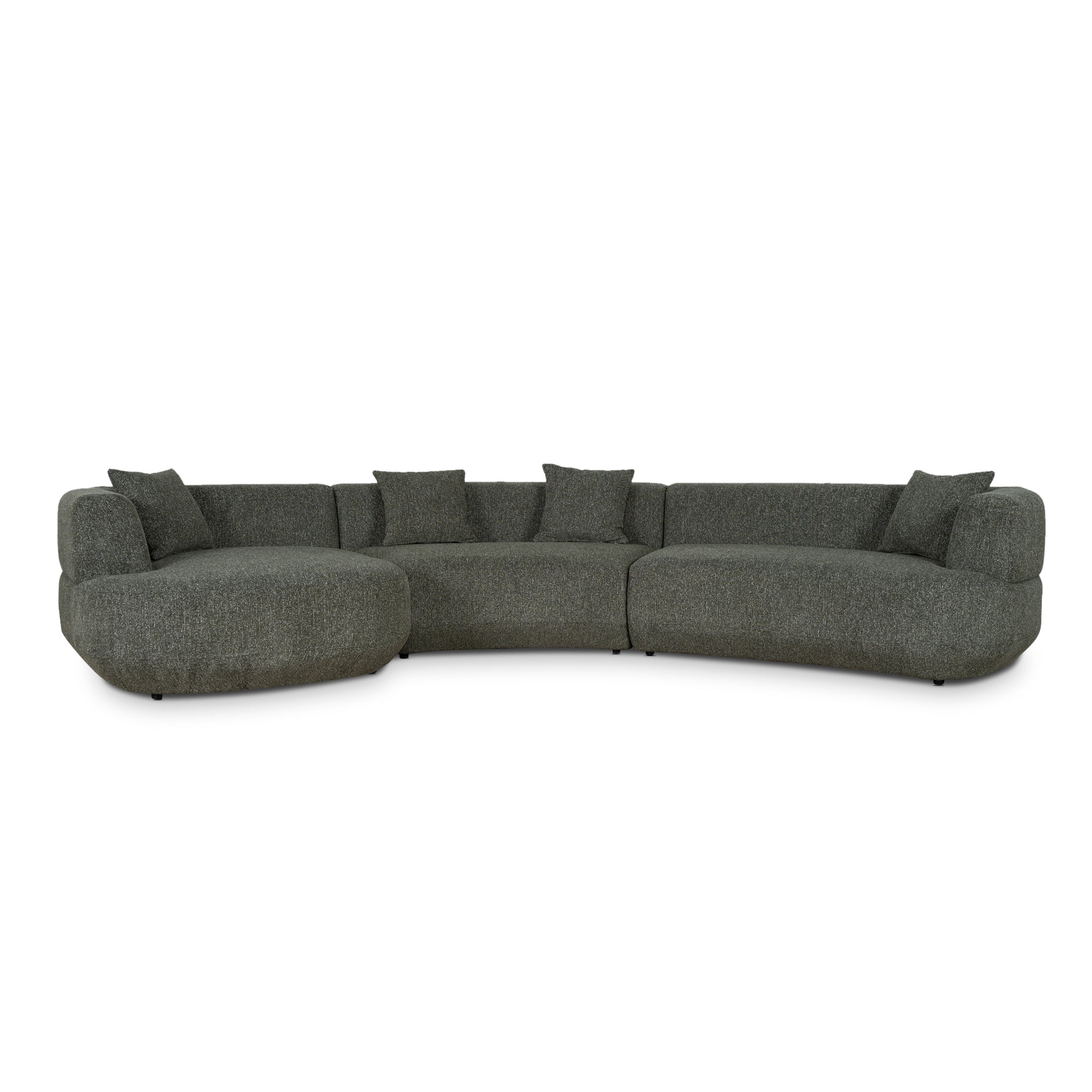 CLC10851-FS Modular Left Chaise Sofa - Canopy Green