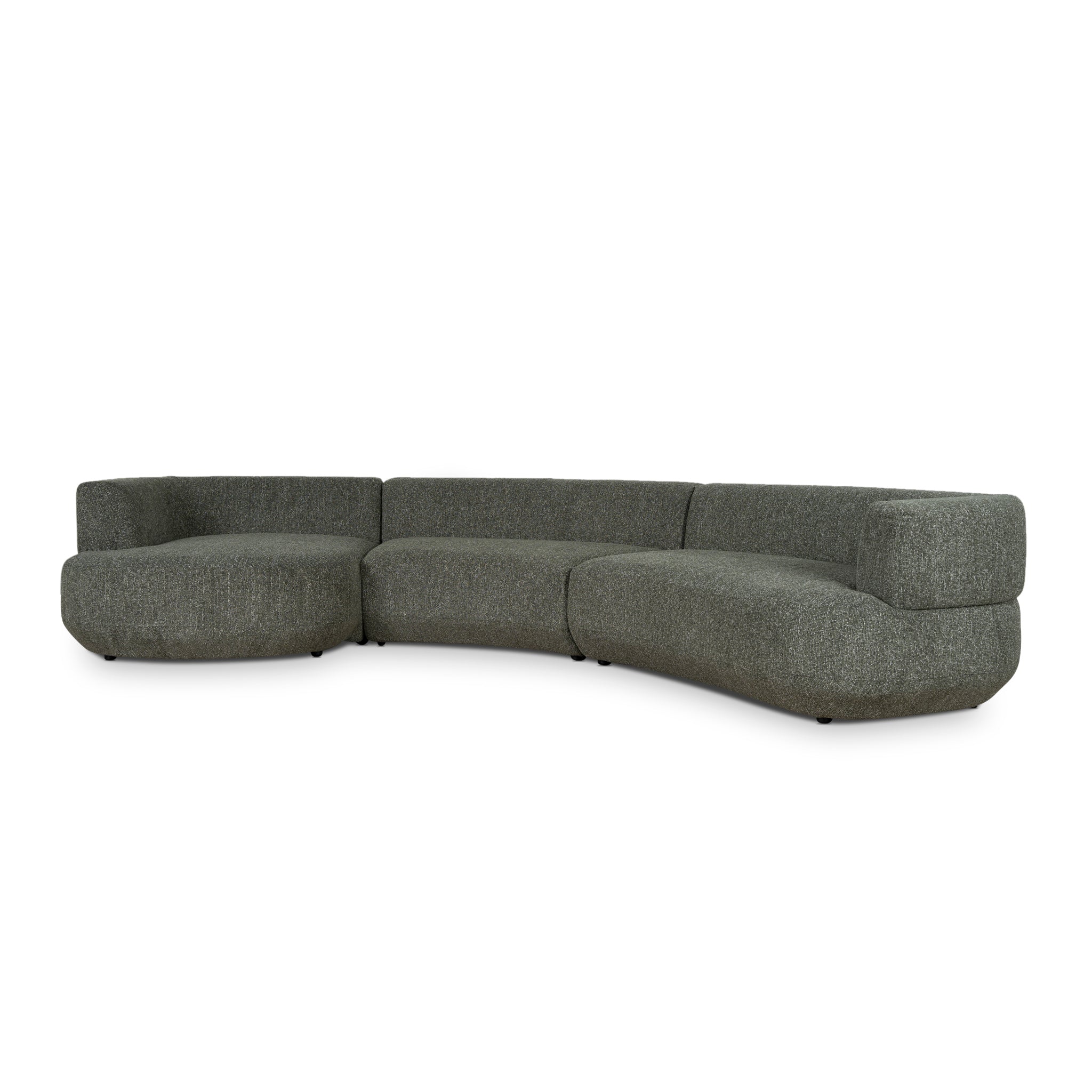CLC10851-FS Modular Left Chaise Sofa - Canopy Green