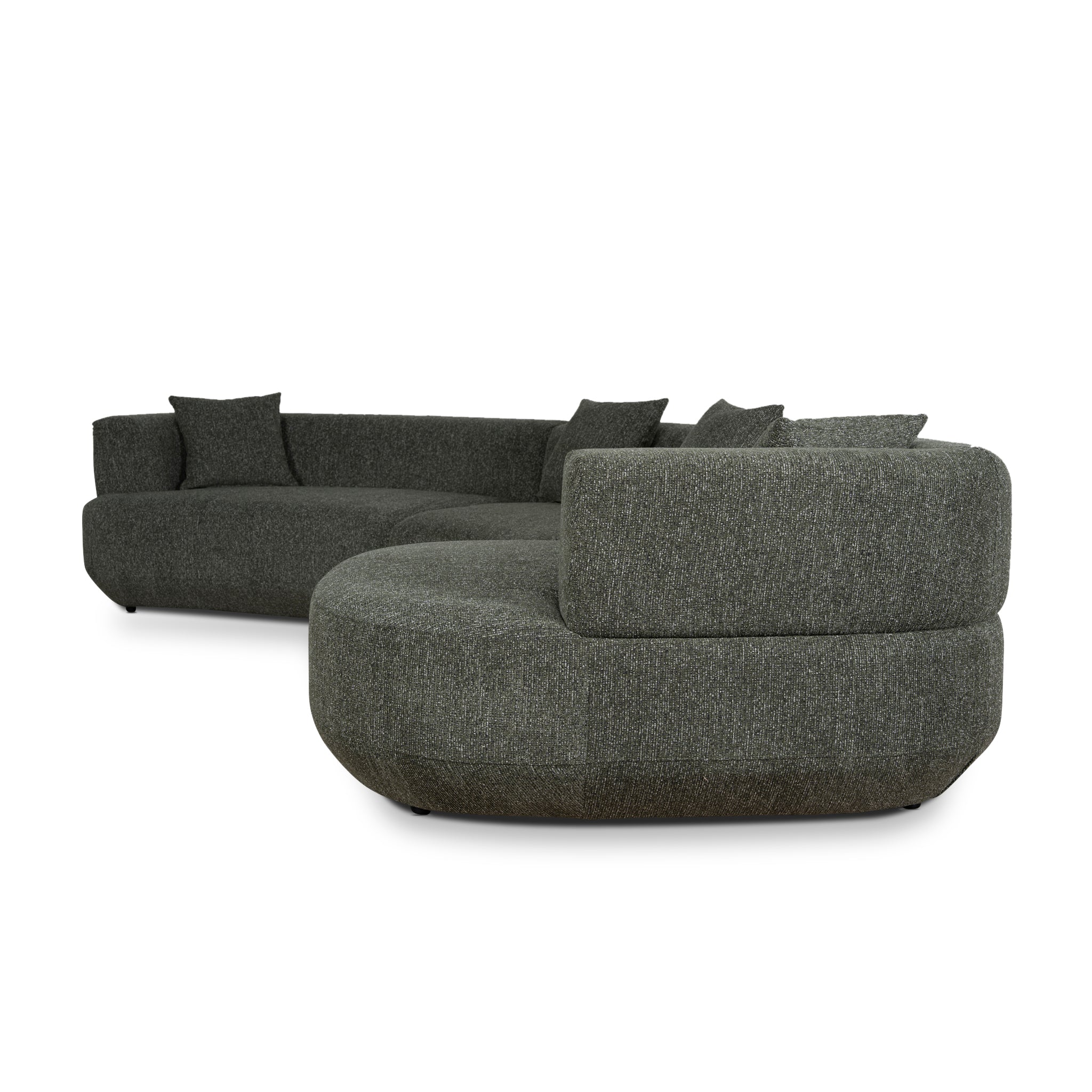 CLC10852-FS Modular Right Chaise Sofa - Canopy Green