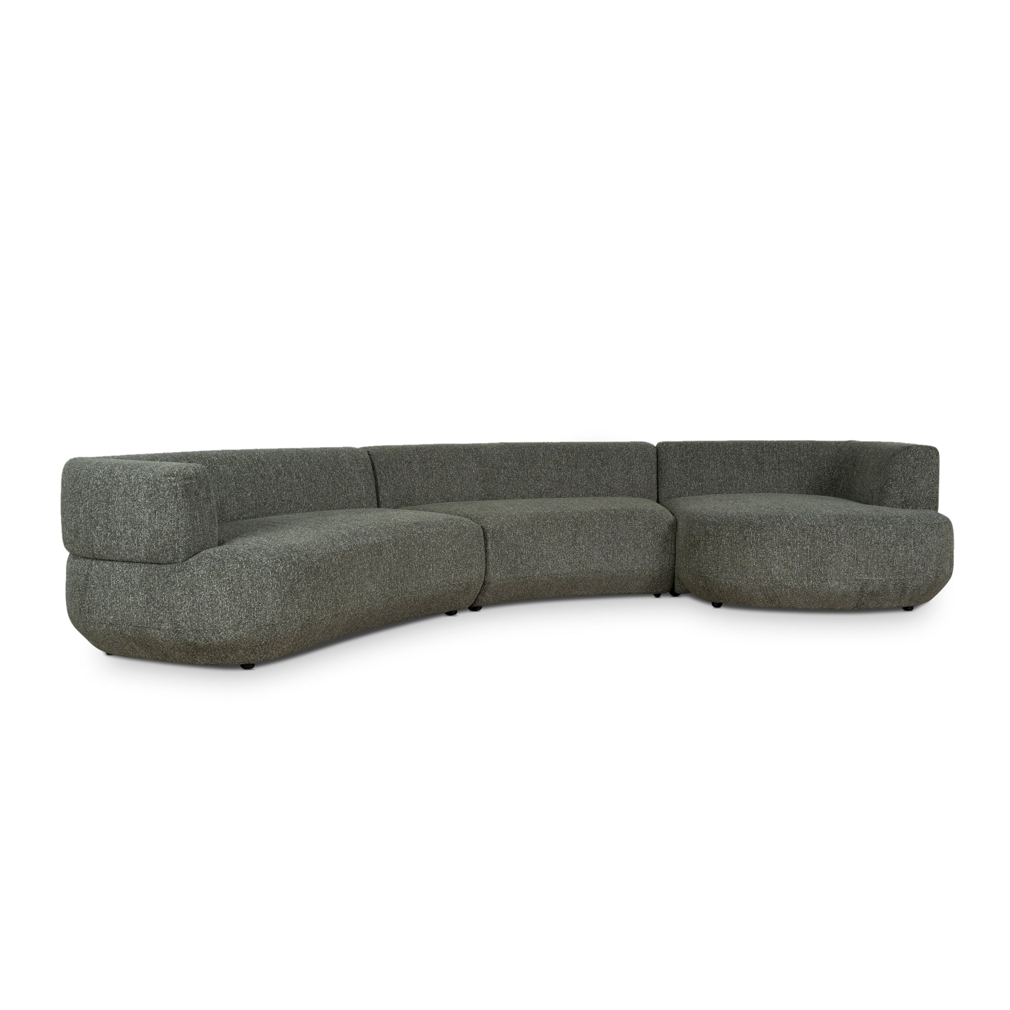 CLC10852-FS Modular Right Chaise Sofa - Canopy Green