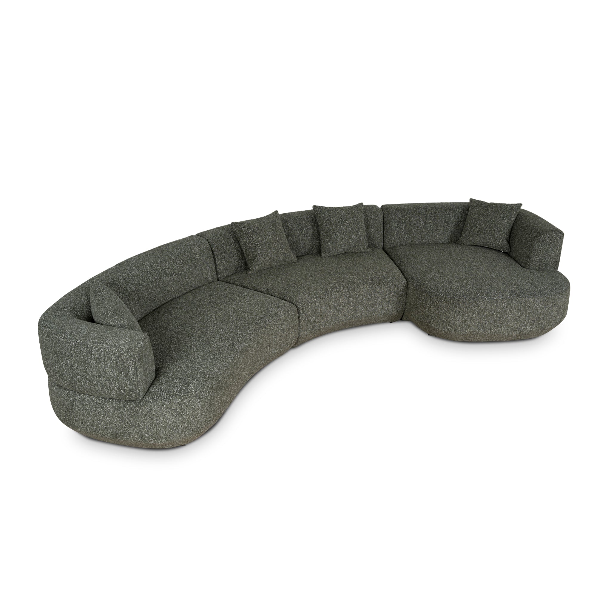 CLC10852-FS Modular Right Chaise Sofa - Canopy Green