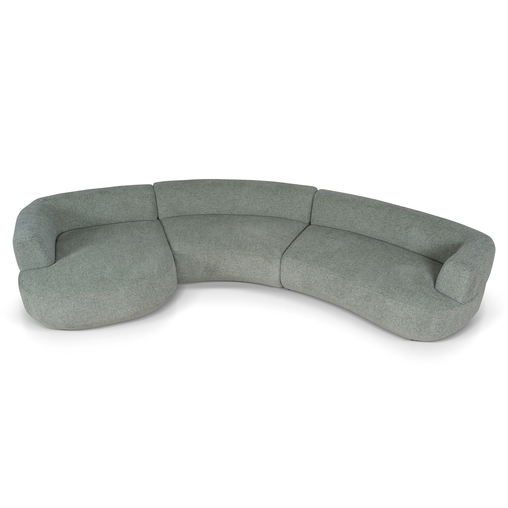 CLC10853-FS Modular Left Chaise Sofa - Coral Light Green