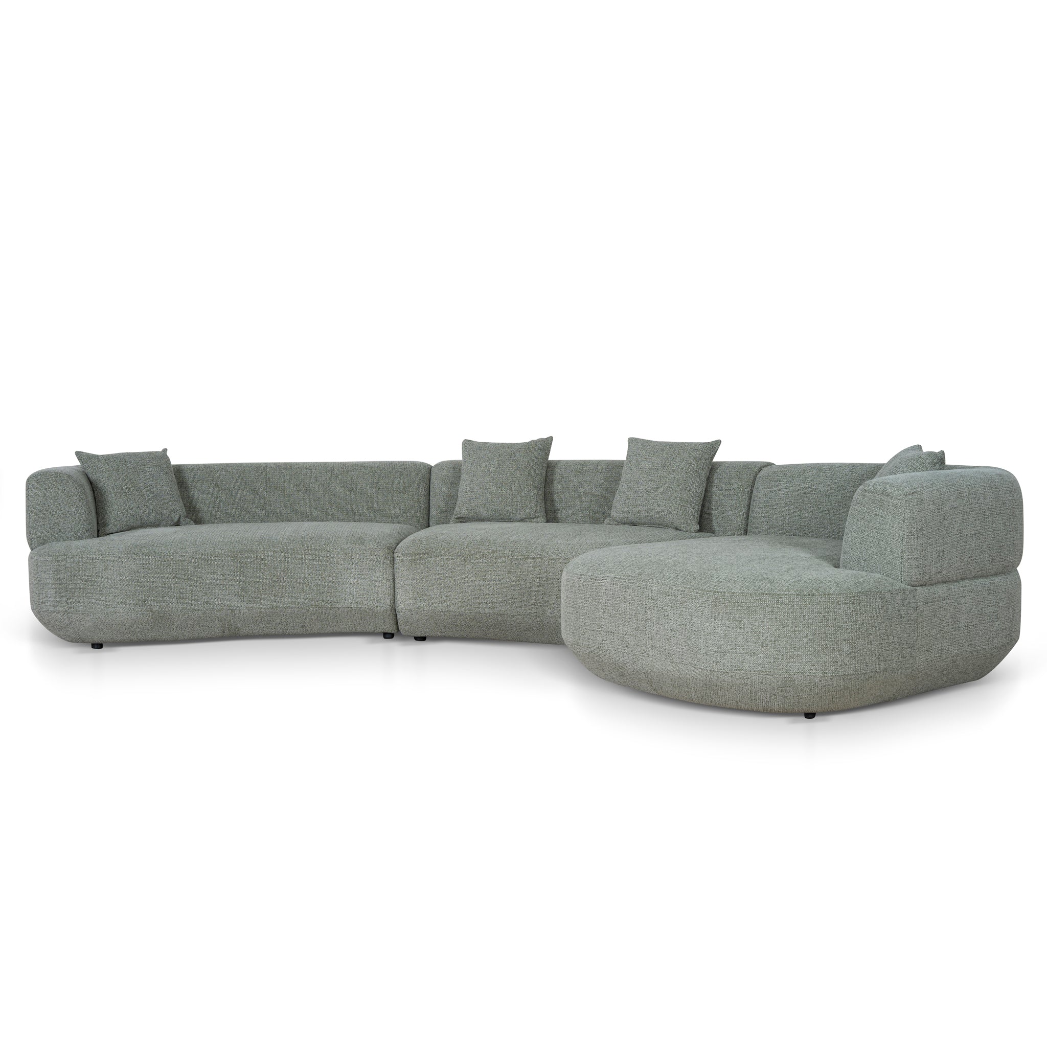 Modular Right Chaise Sofa - Coral Light Green