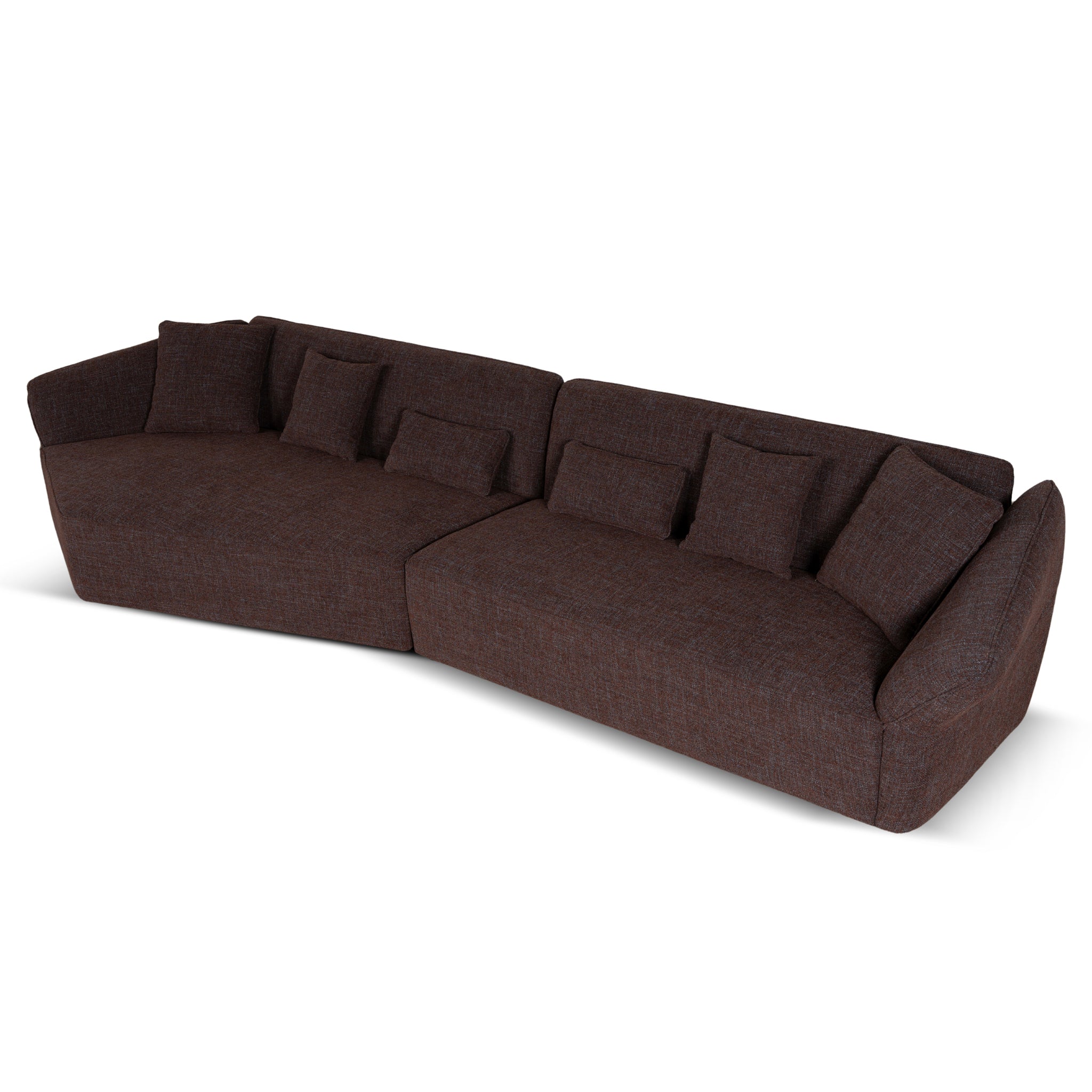 CLC10864-FS Left Open Sofa - Moss Brown
