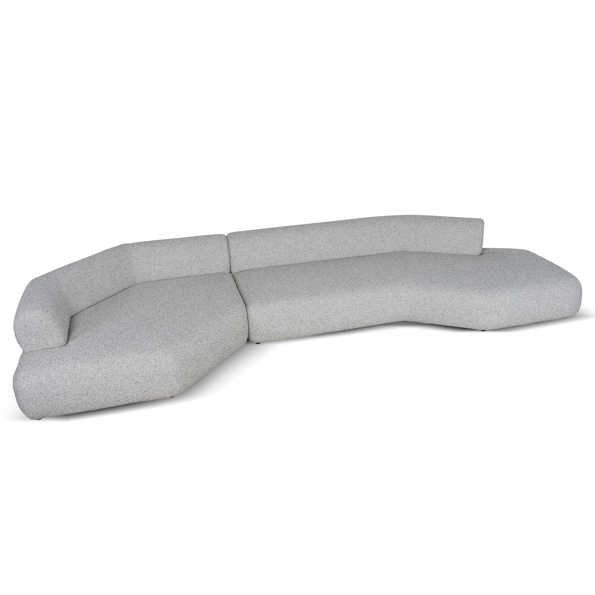 Right Chaise Corner Sofa - Noah Silver Lining