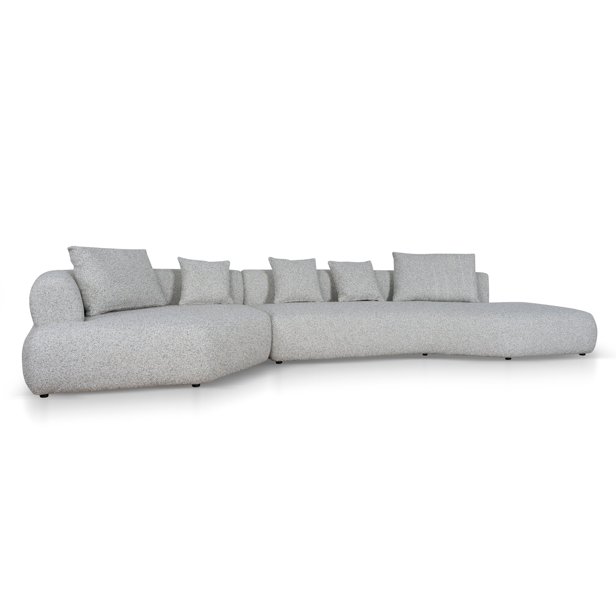 Right Chaise Corner Sofa - Noah Silver Lining