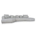 Right Chaise Corner Sofa - Noah Silver Lining