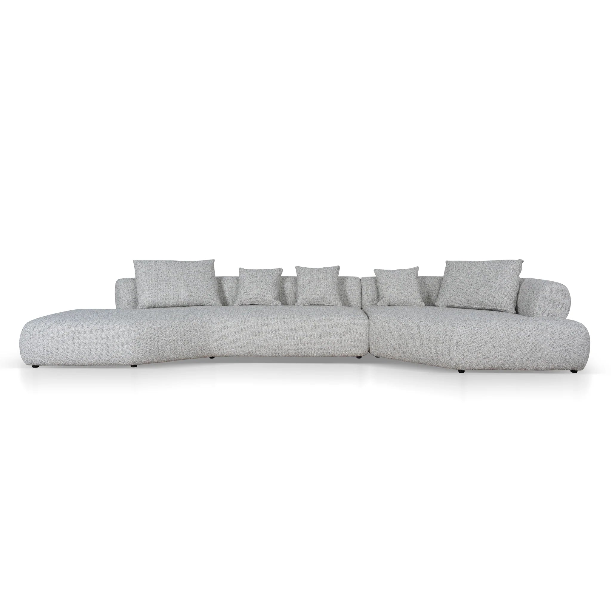 Showcasing Molovera Left Chaise Corner Sofa - Noah Silver Lining LC10867-FS Sofas by Calibre Furniturs