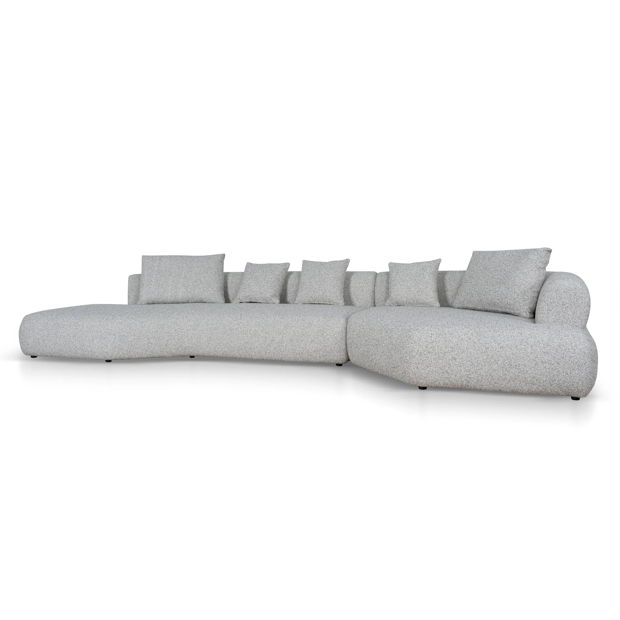 Showcasing Molovera Left Chaise Corner Sofa - Noah Silver Lining LC10867-FS Sofas by Calibre Furniturs