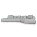 Showcasing Molovera Left Chaise Corner Sofa - Noah Silver Lining LC10867-FS Sofas by Calibre Furniturs