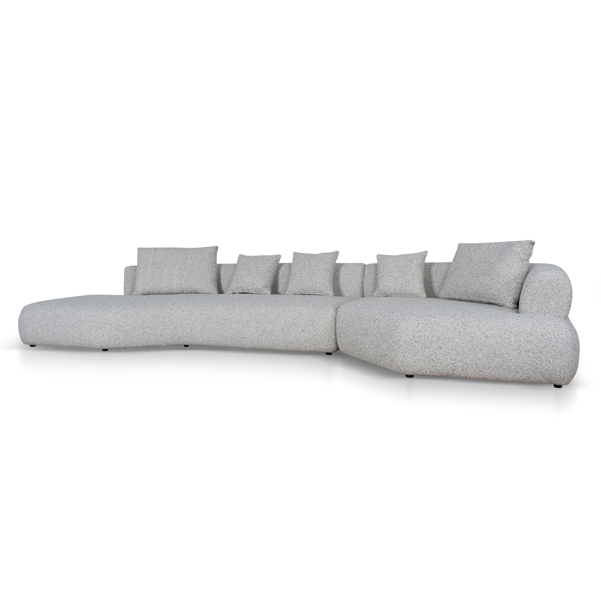 Left Chaise Corner Sofa - Noah Silver Lining