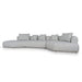 Left Chaise Corner Sofa - Noah Silver Lining