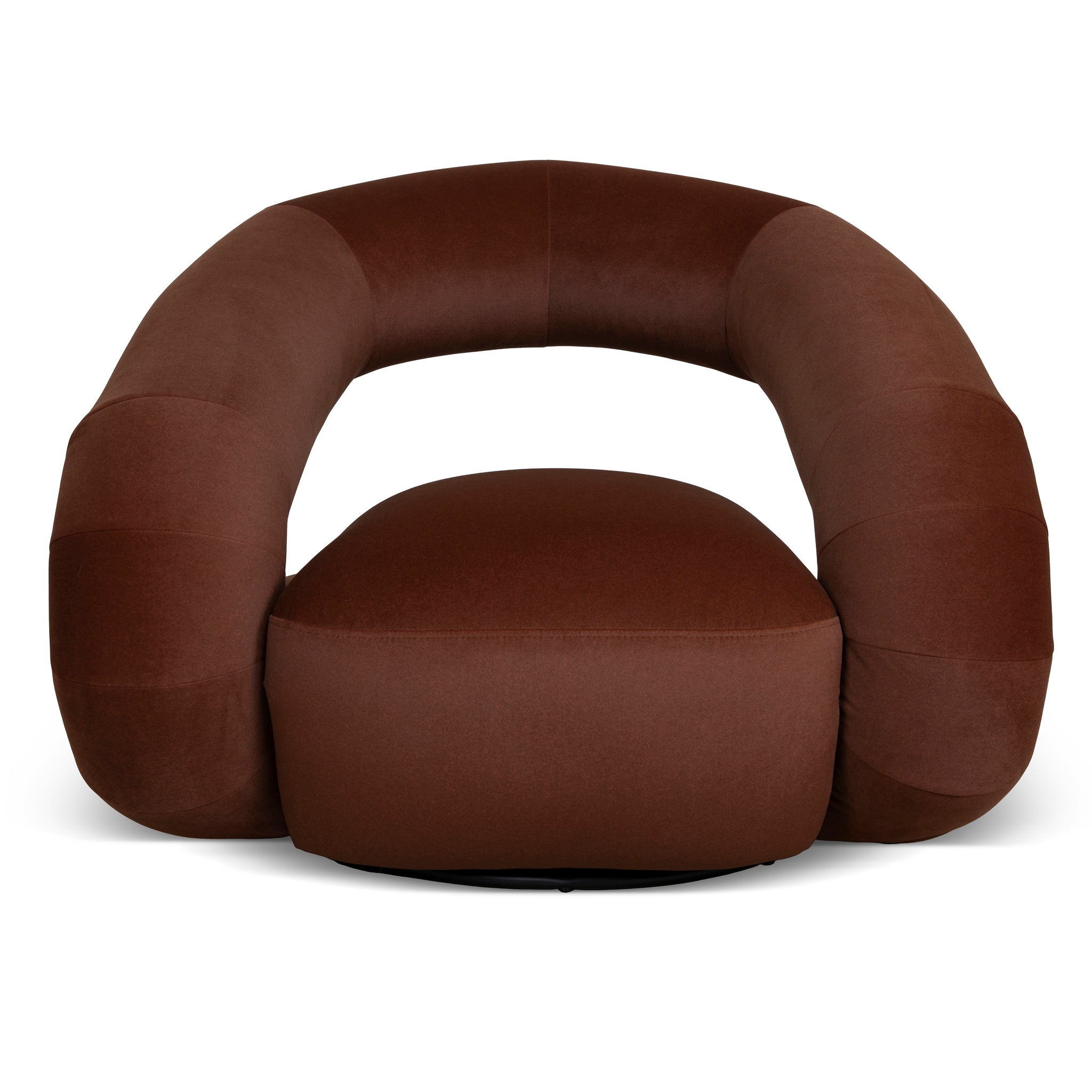 Swivel Armchair - Burnt Brown - image 2