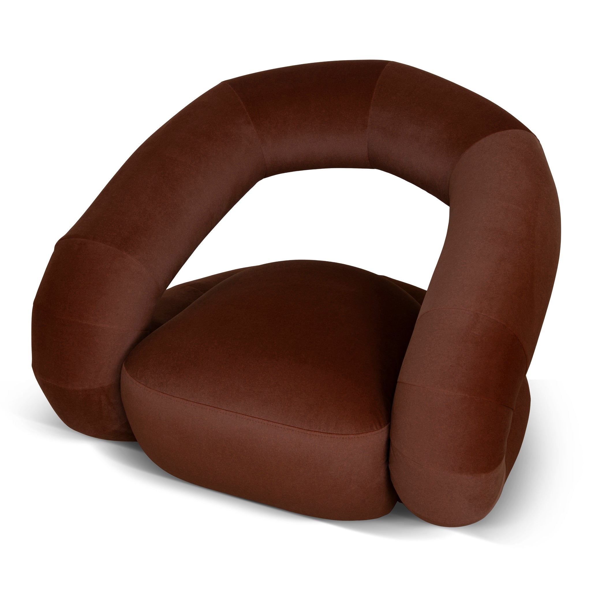 Swivel Armchair - Burnt Brown - image 6