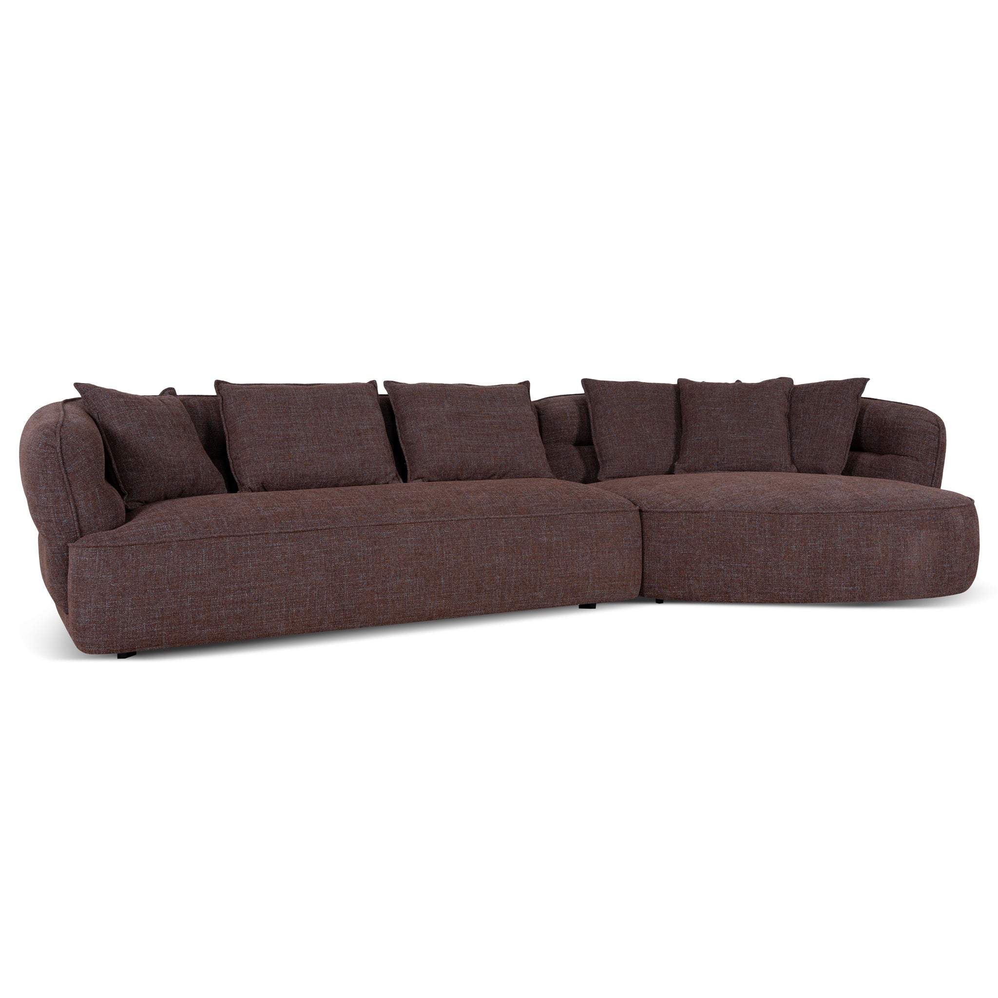 CLC10876-KJ Right Chaise Sofa - Moss Brown