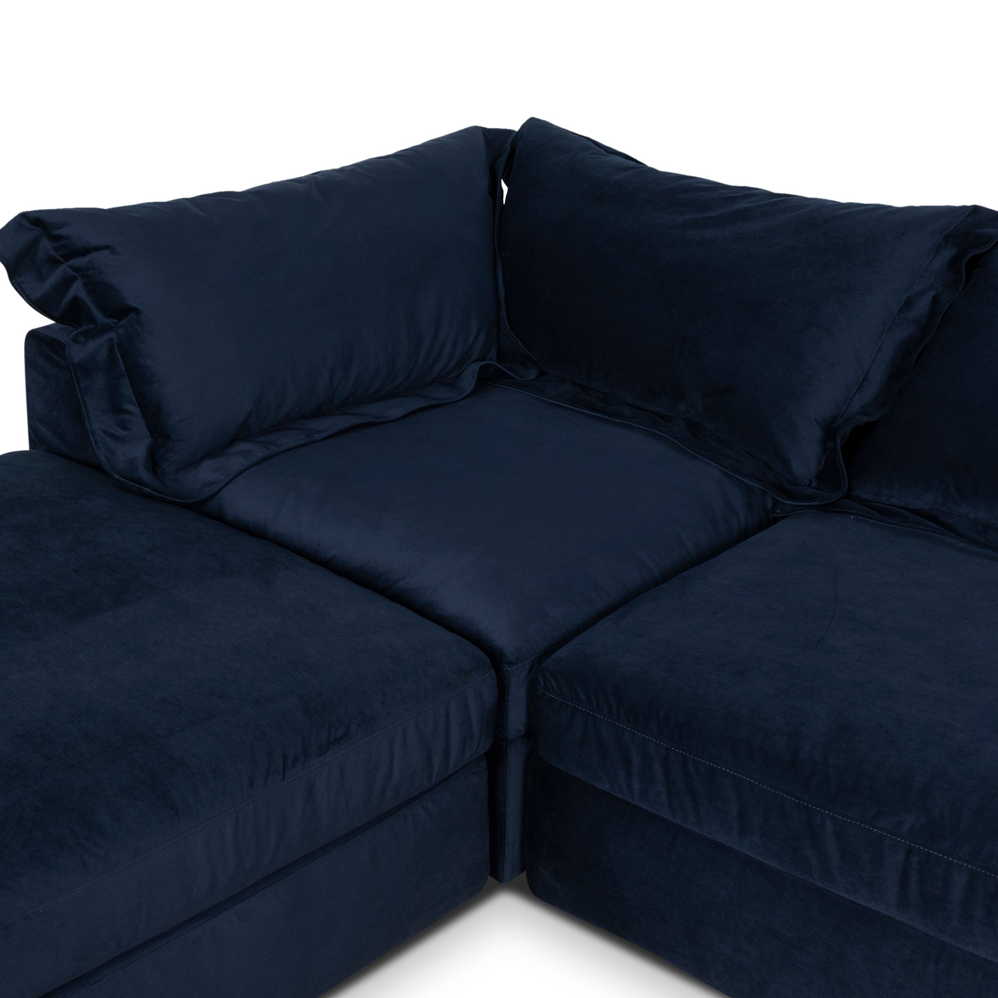 CLC10913-KSO 3 Seater Chaise Sofa - Navy Blue