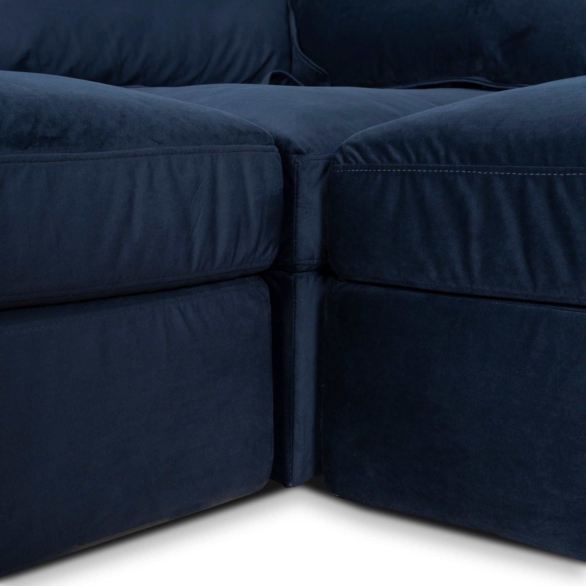 CLC10913-KSO 3 Seater Chaise Sofa - Navy Blue