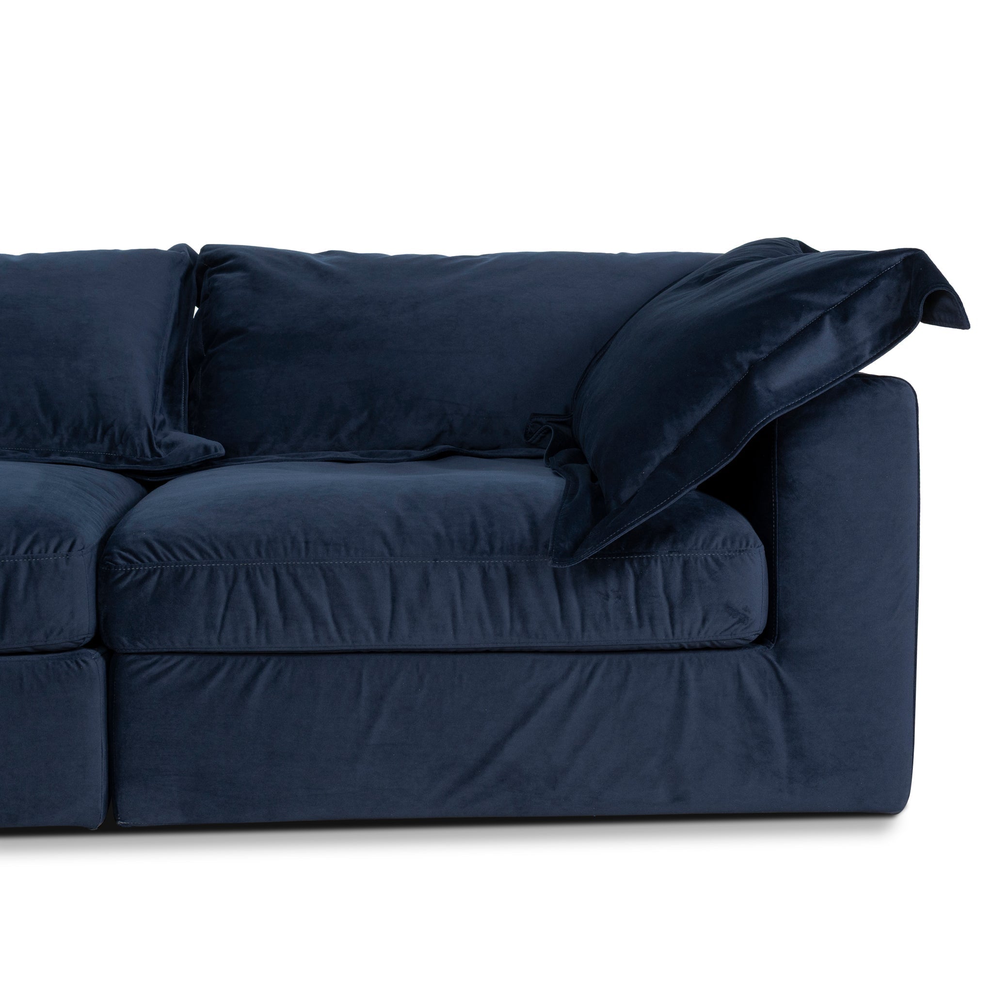 CLC10913-KSO 3 Seater Chaise Sofa - Navy Blue