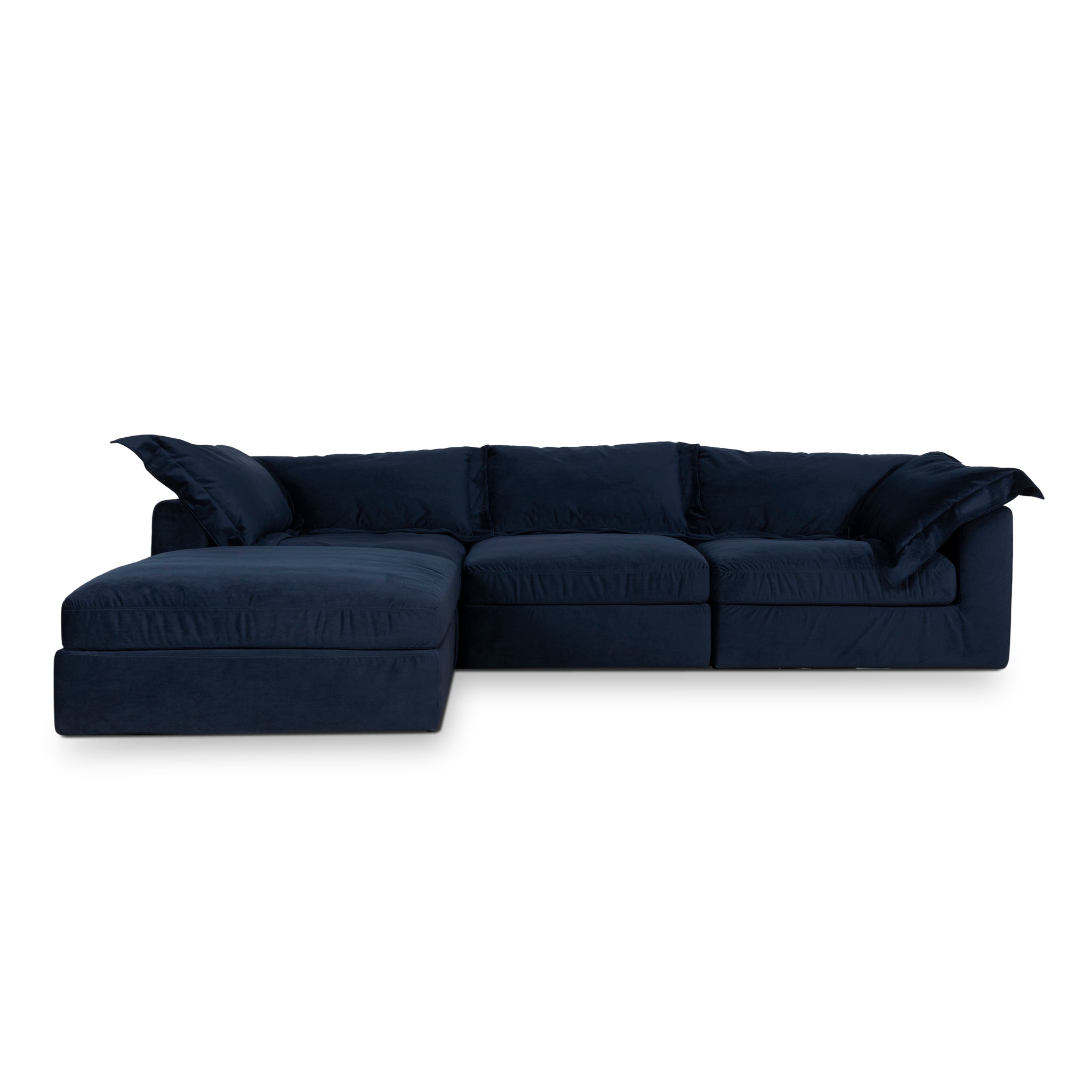 CLC10913-KSO 3 Seater Chaise Sofa - Navy Blue
