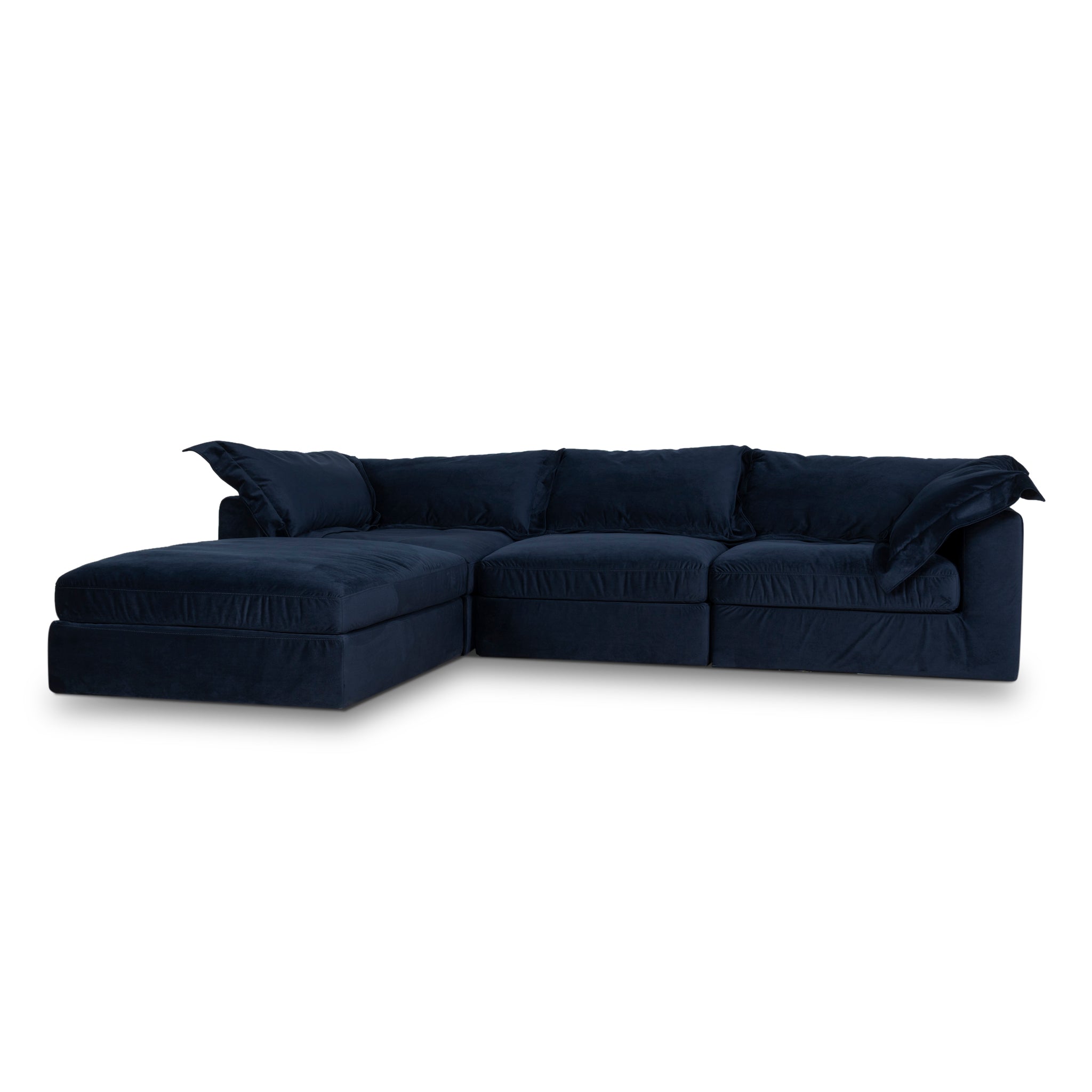 CLC10913-KSO 3 Seater Chaise Sofa - Navy Blue