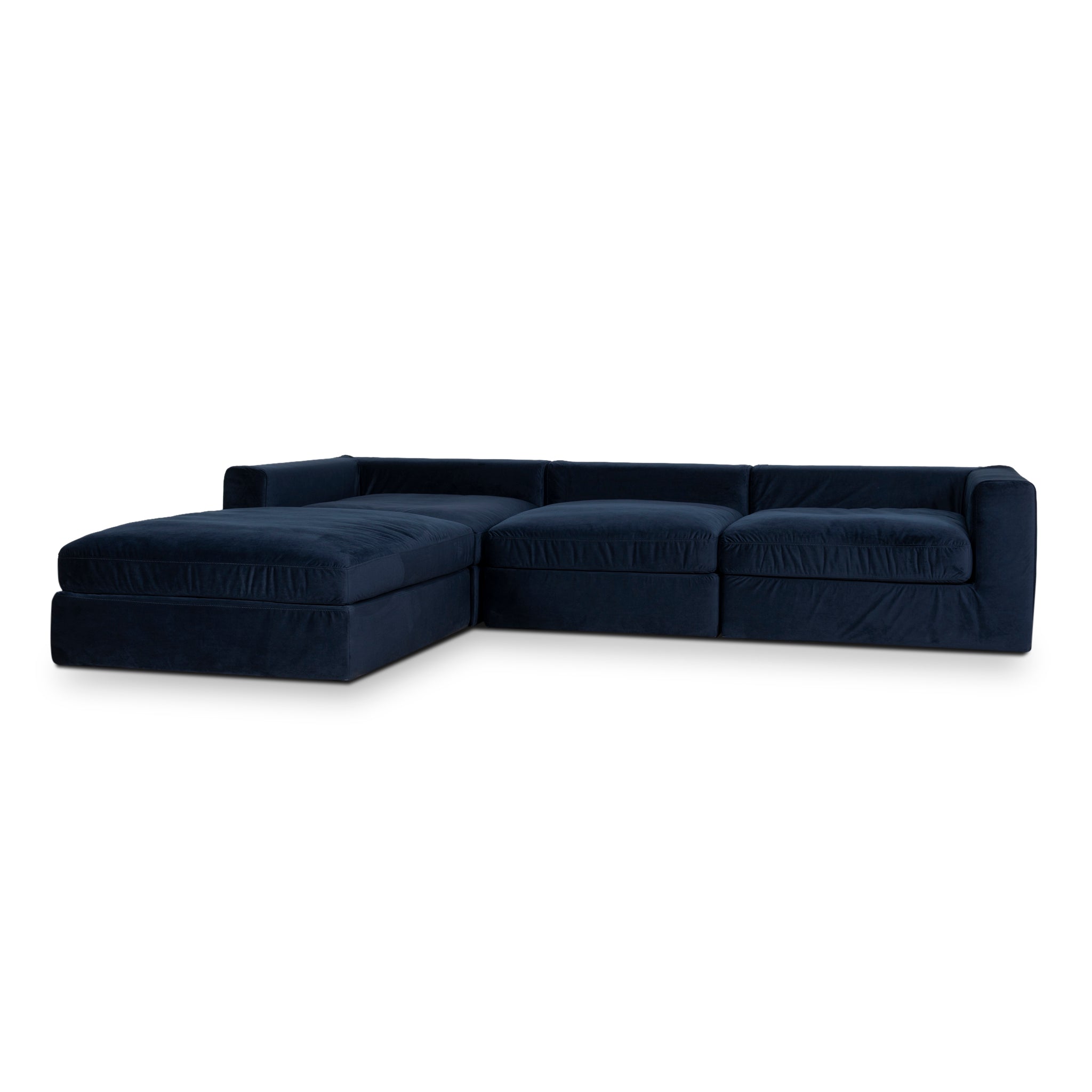 CLC10913-KSO 3 Seater Chaise Sofa - Navy Blue