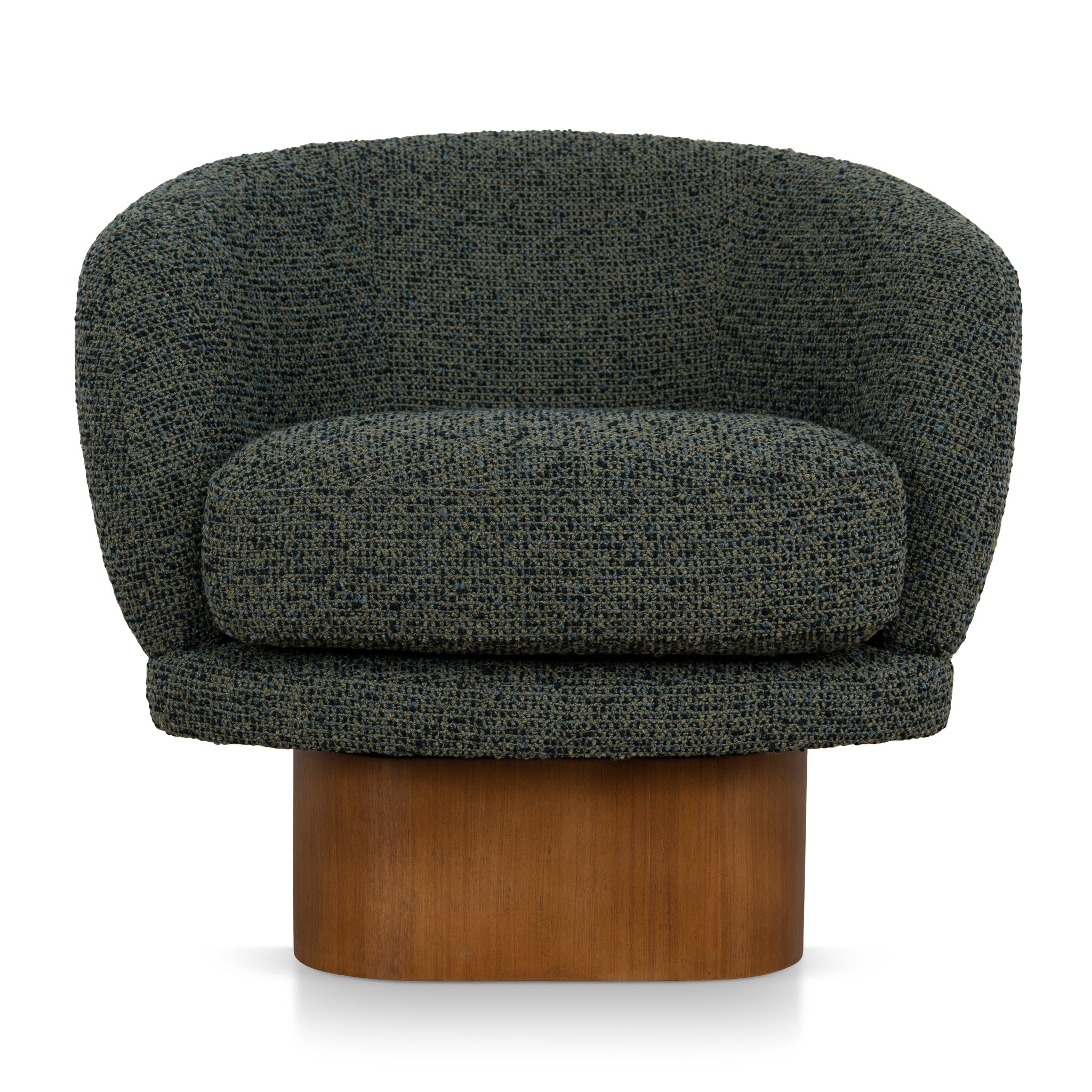 Fabric Swivel Armchair - Dusky Green