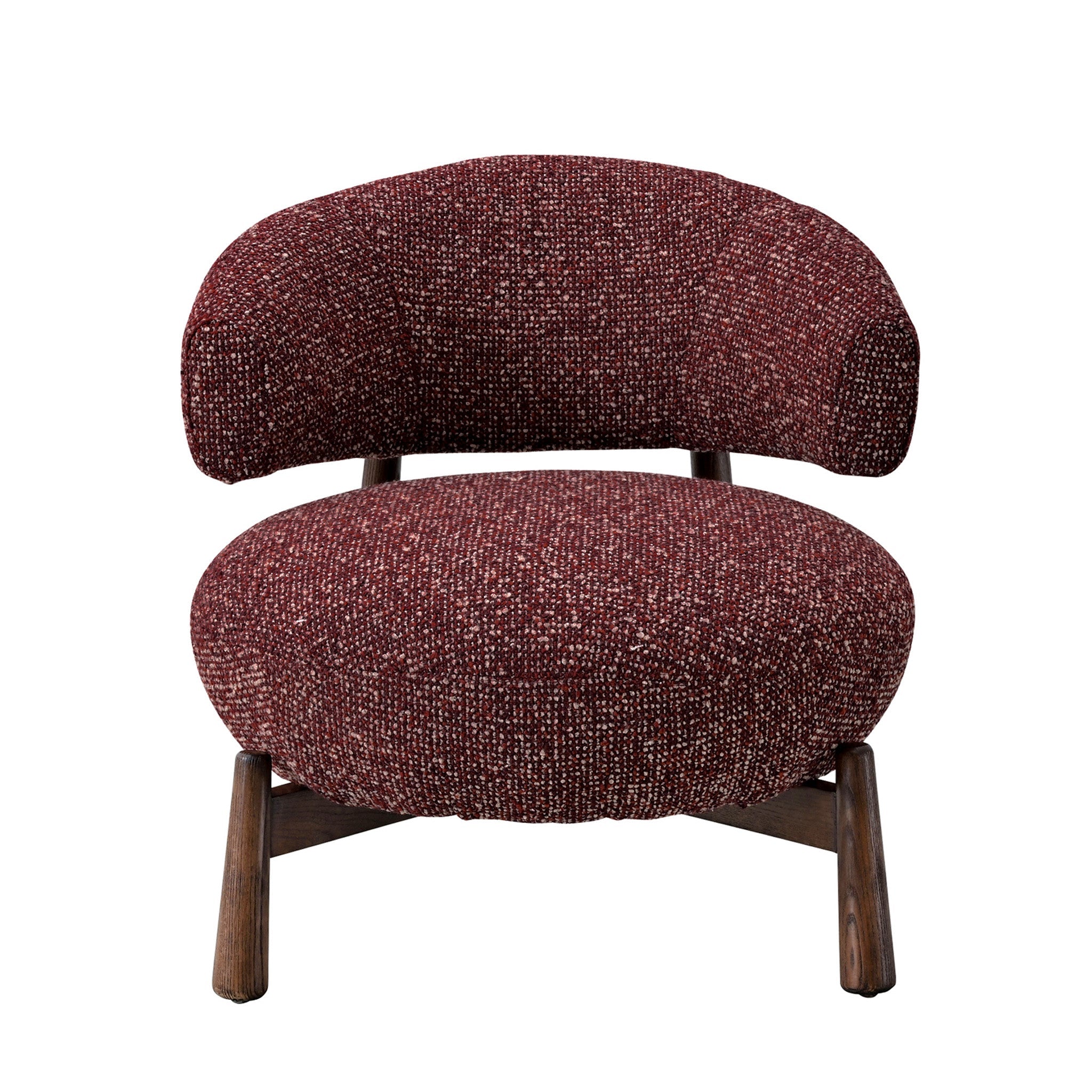 CLC10932-OLS Fabric Lounge Chair - Autumn Red