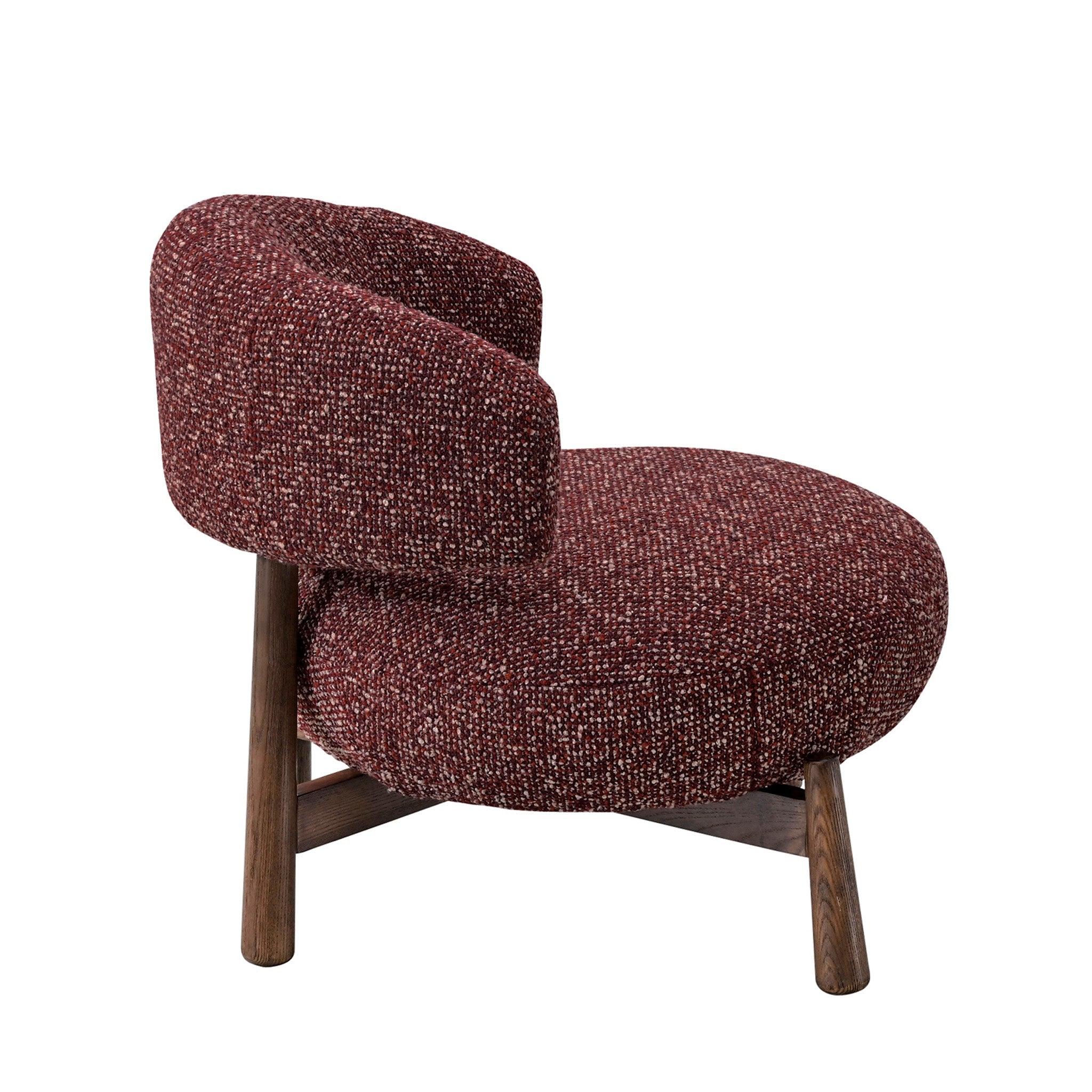 Fabric Lounge Chair - Autumn Red