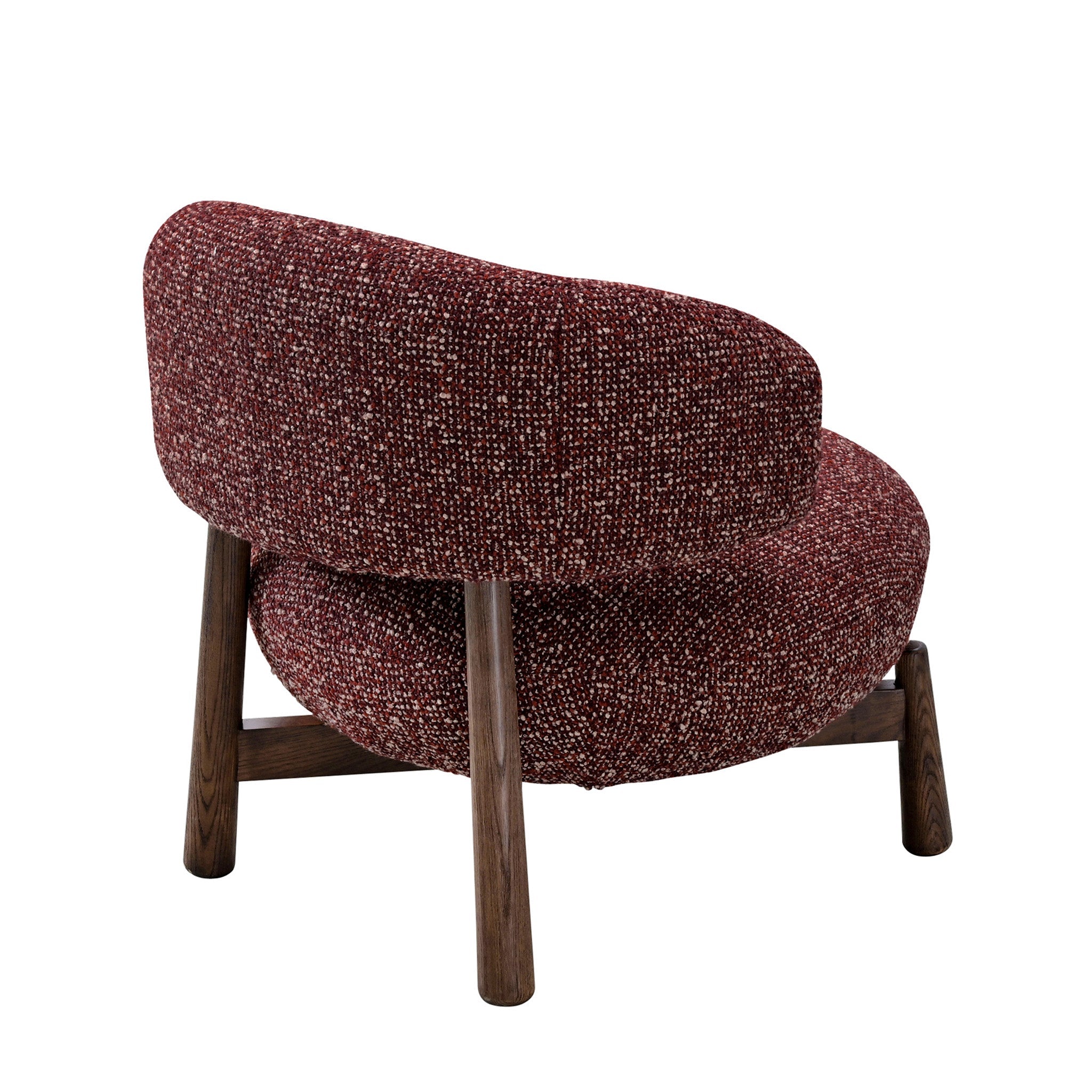 Fabric Lounge Chair - Autumn Red