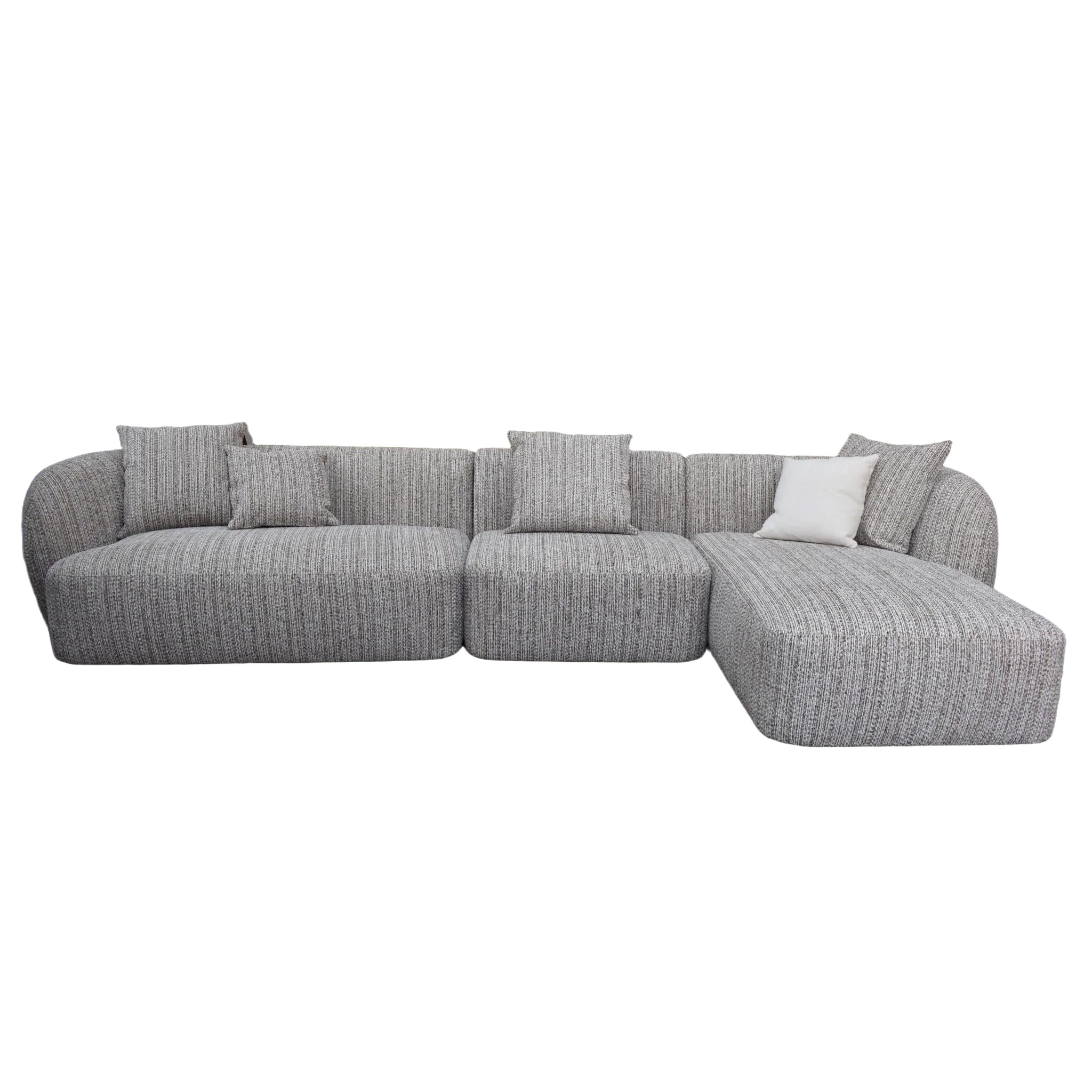 Showcasing Sedora 4 Seater Right Chaise Sofa - Plush Spec Brown LC12401-AE Sofas by Calibre Furniturs