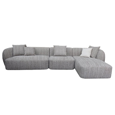 Showcasing Sedora 4 Seater Right Chaise Sofa - Plush Spec Brown LC12401-AE Sofas by Calibre Furniturs