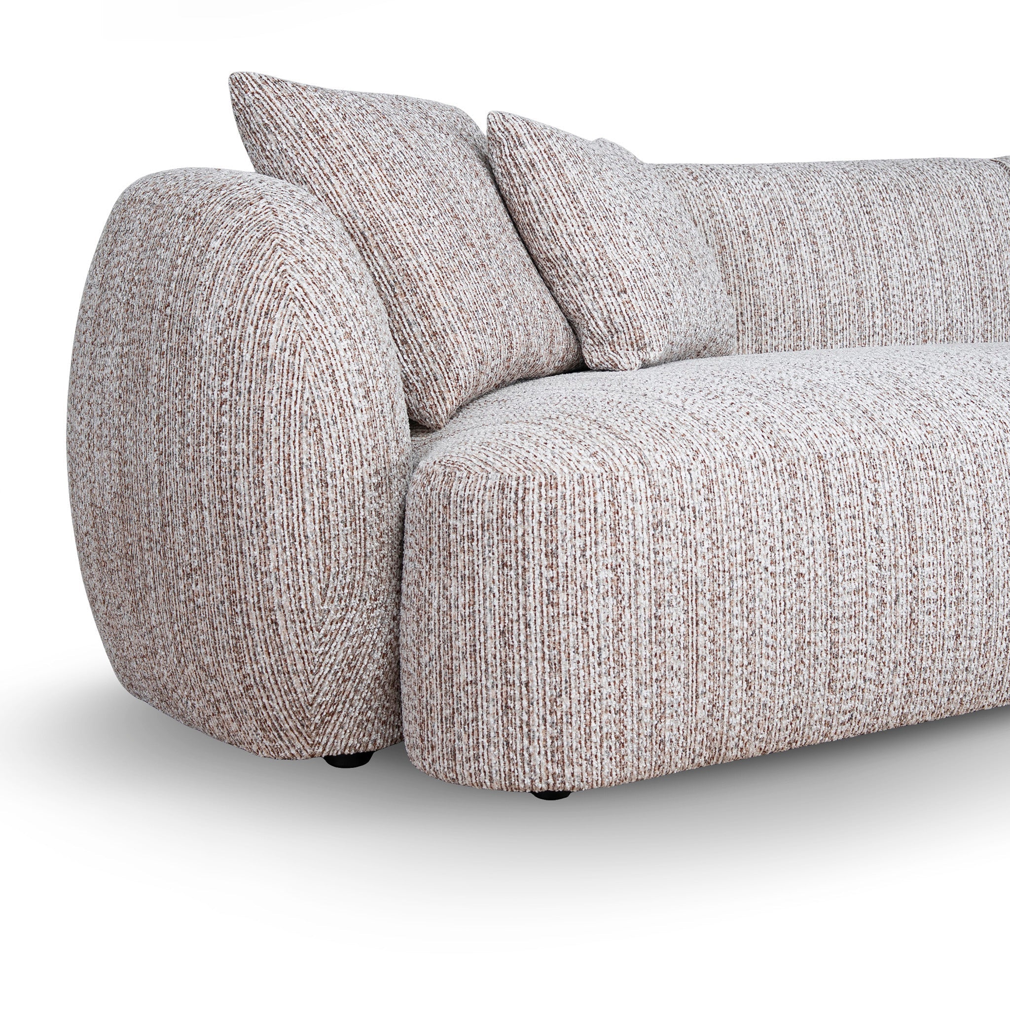 CLC12401-AE 4 Seater Right Chaise Sofa - Plush Spec Brown
