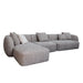 Showcasing Pilaro 4 Seater Left Chaise Sofa - Plush Spec Brown LC12403-AE Sofas by Calibre Furniturs