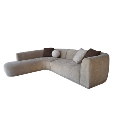 Showcasing Daluna 4 Seater Left Chaise Sofa - Lila Beige LC12405-AE Sofas by Calibre Furniturs