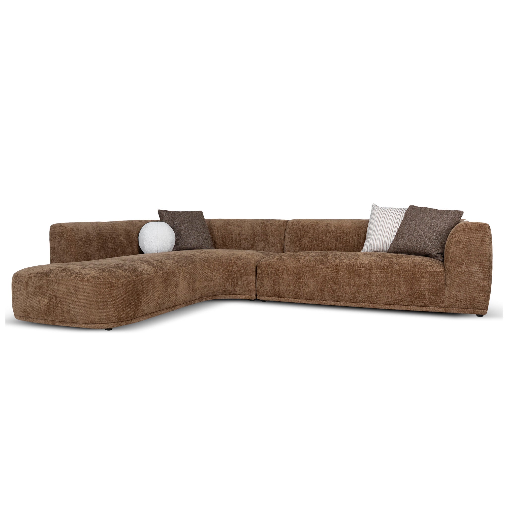 4 Seater Left Chaise Sofa - Lila Nutmeg