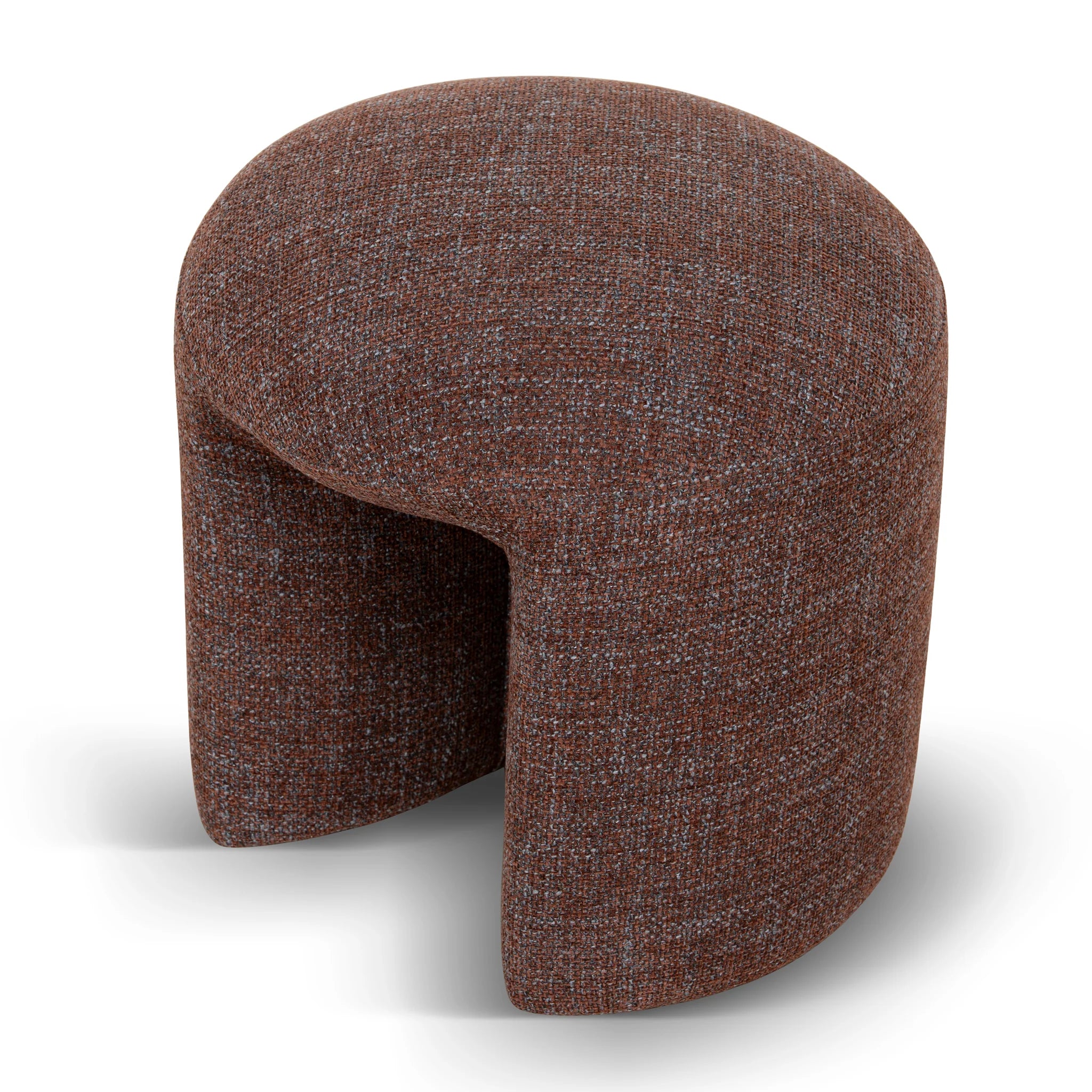 Tirevela Round Ottoman - Moss Brown
