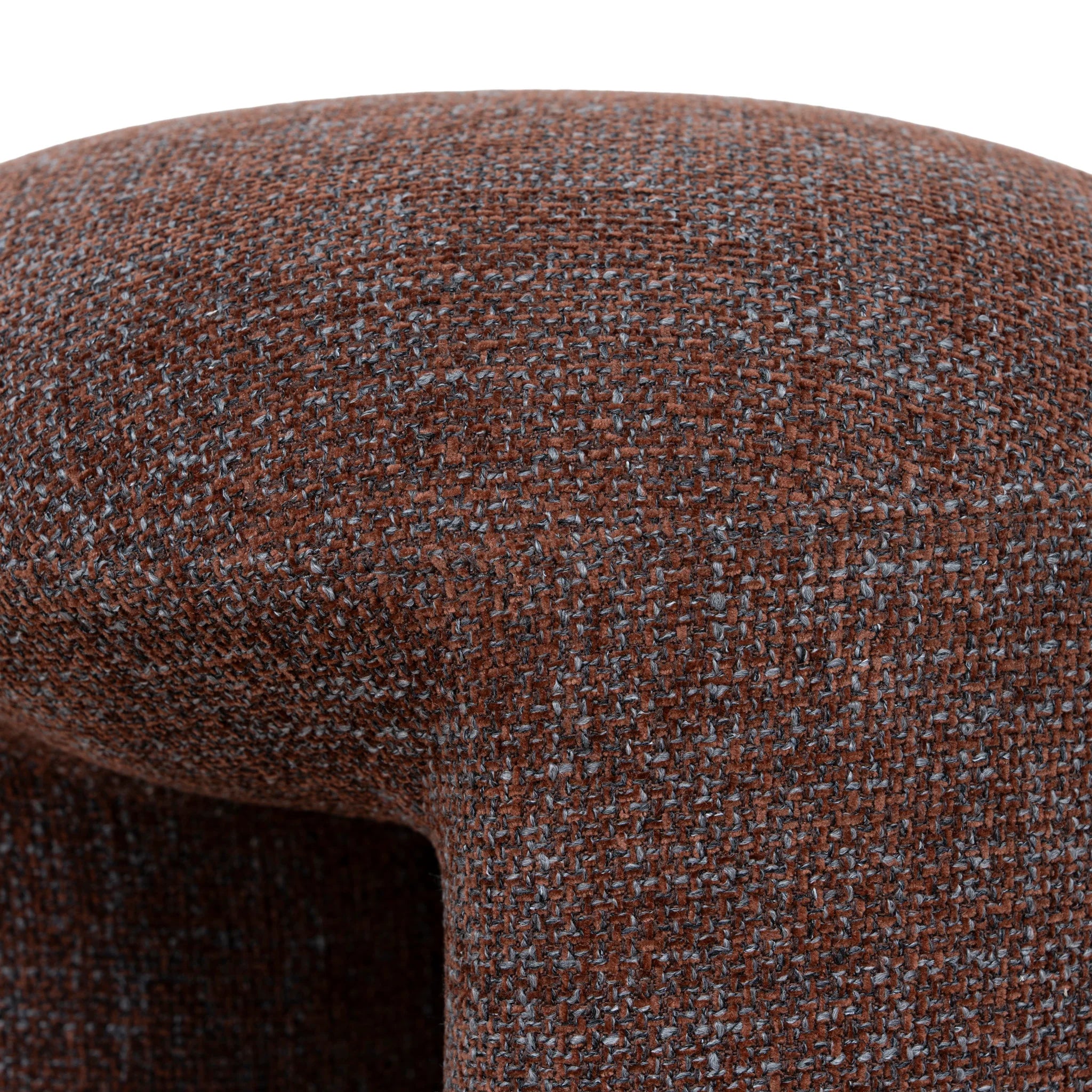 Tirevela Round Ottoman - Moss Brown