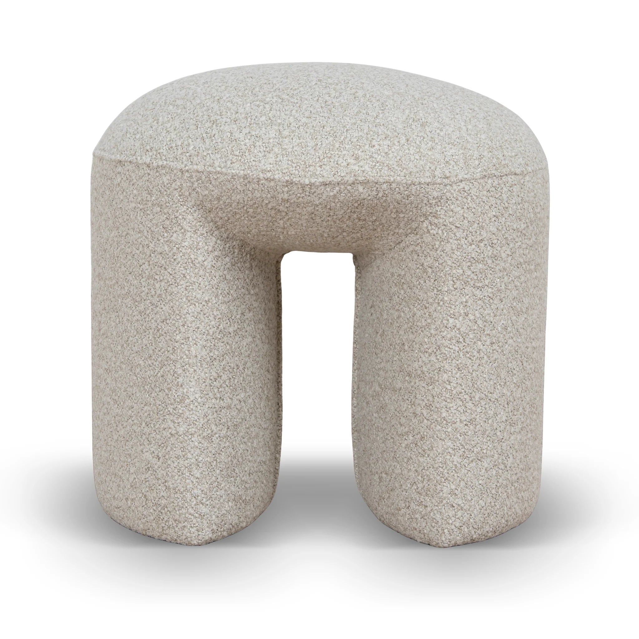 Showcasing Rabela Round Ottoman - Oatmeal Beige LC12422-YY Ottoman by Calibre Furniturs