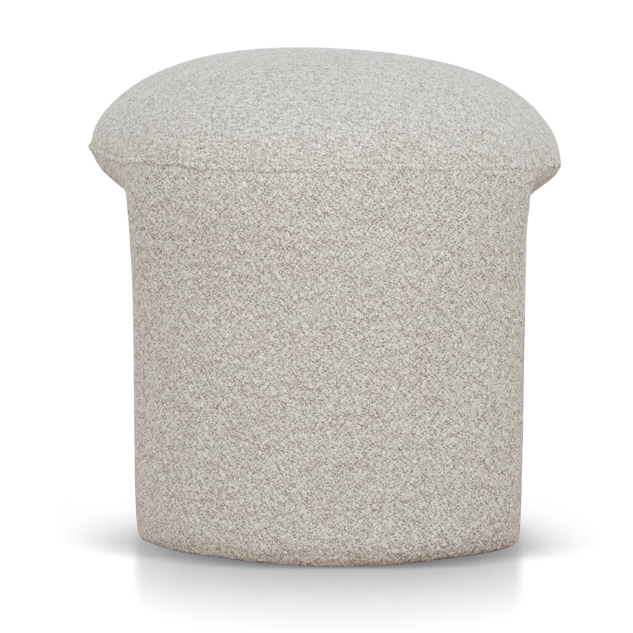 Showcasing Rabela Round Ottoman - Oatmeal Beige LC12422-YY Ottoman by Calibre Furniturs