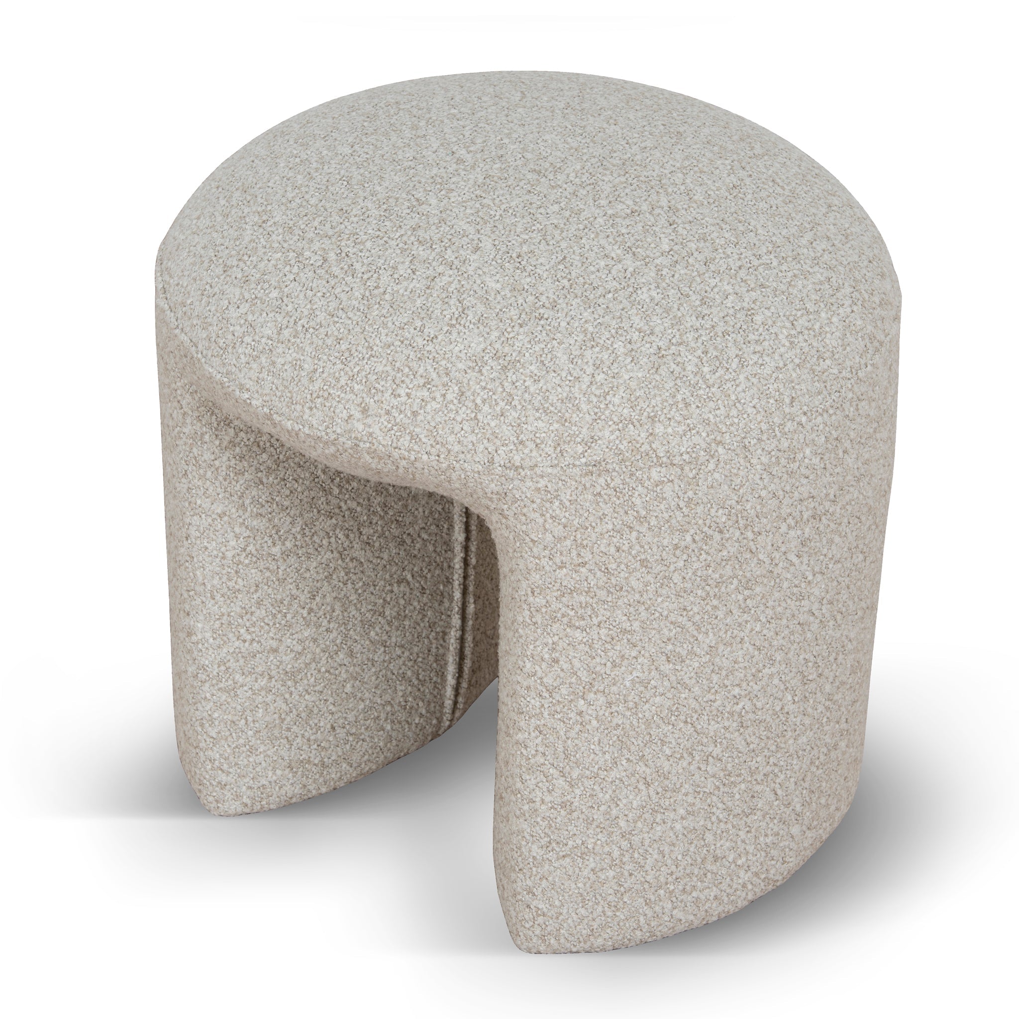 Round Ottoman - Oatmeal Beige