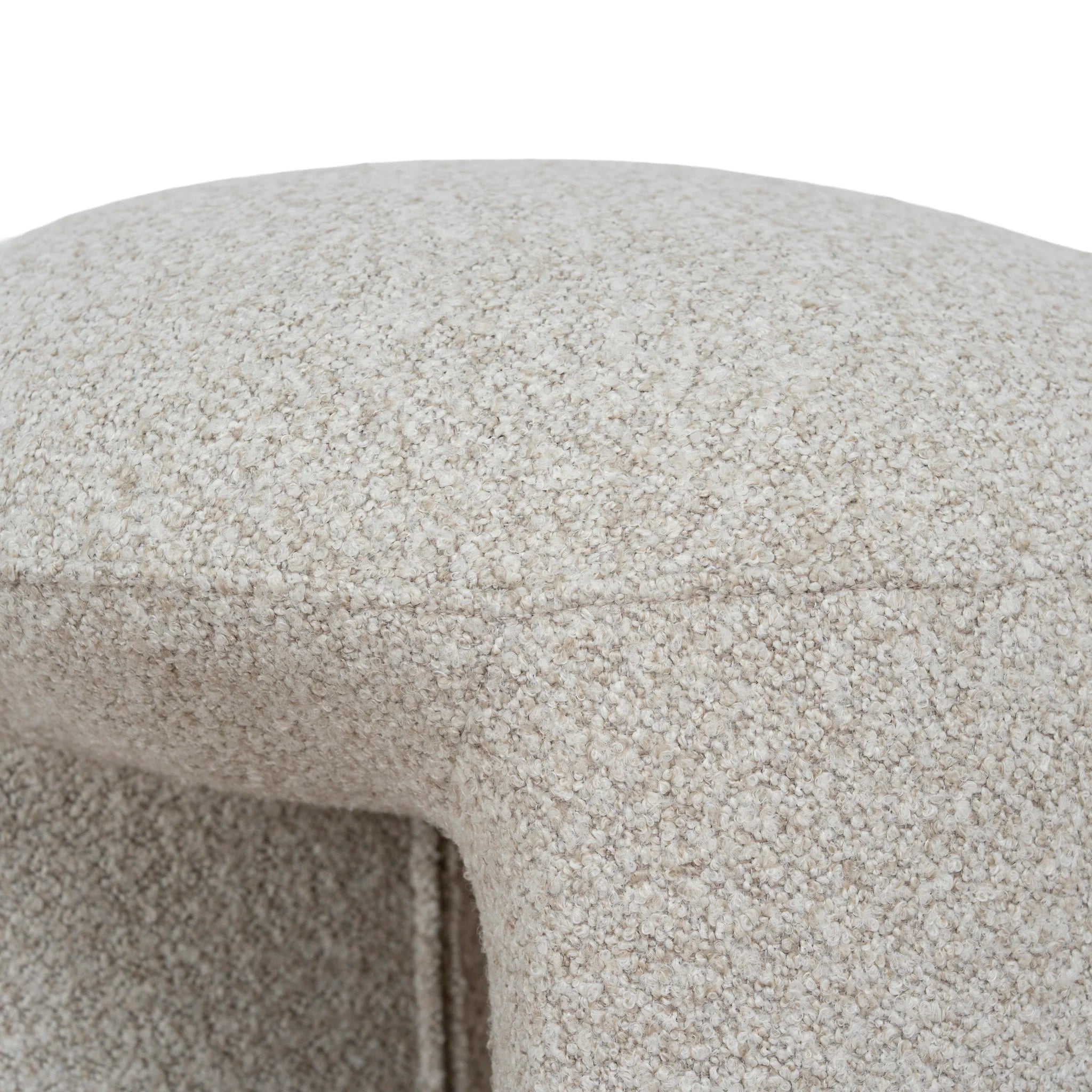 Rabela Round Ottoman - Oatmeal Beige
