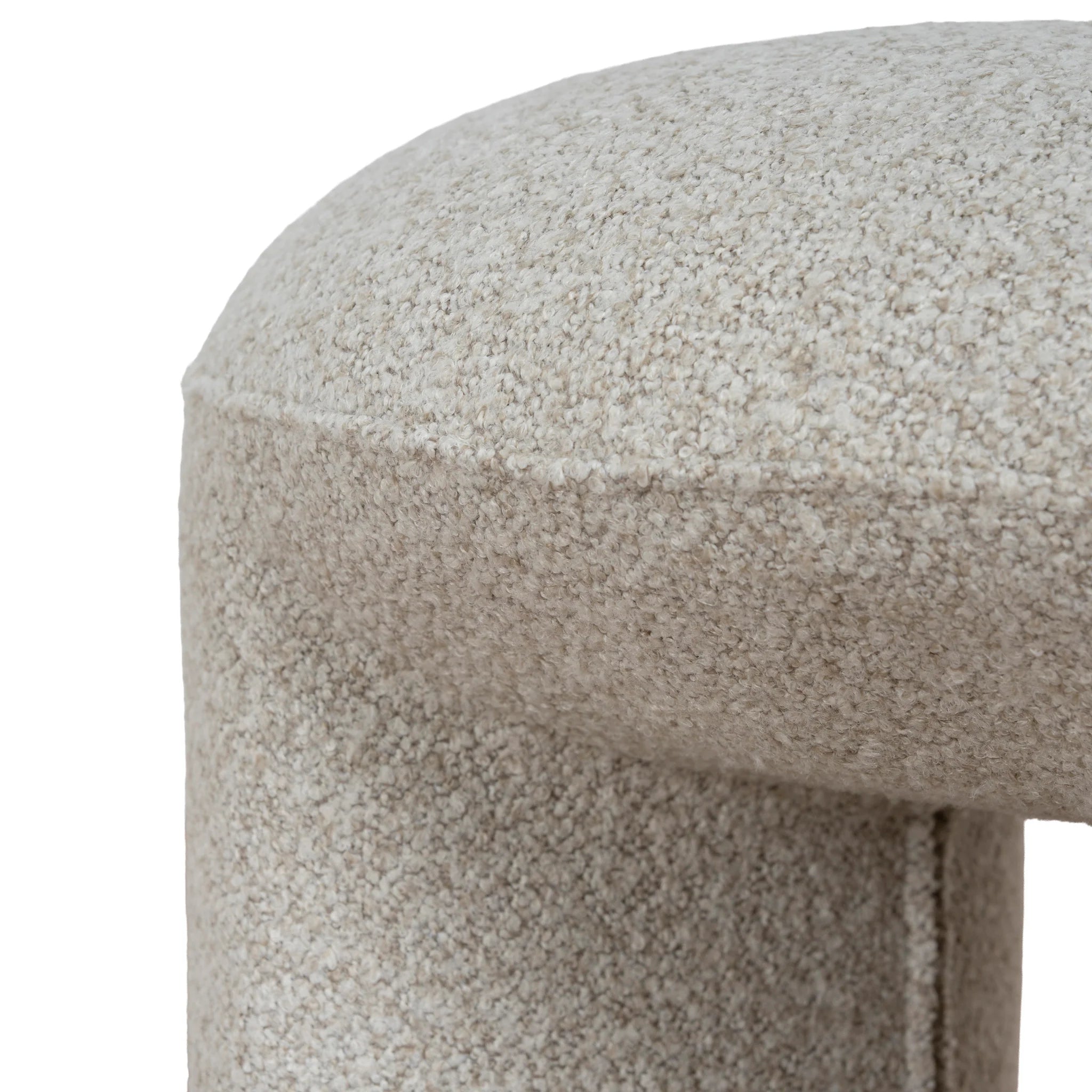 Rabela Round Ottoman - Oatmeal Beige