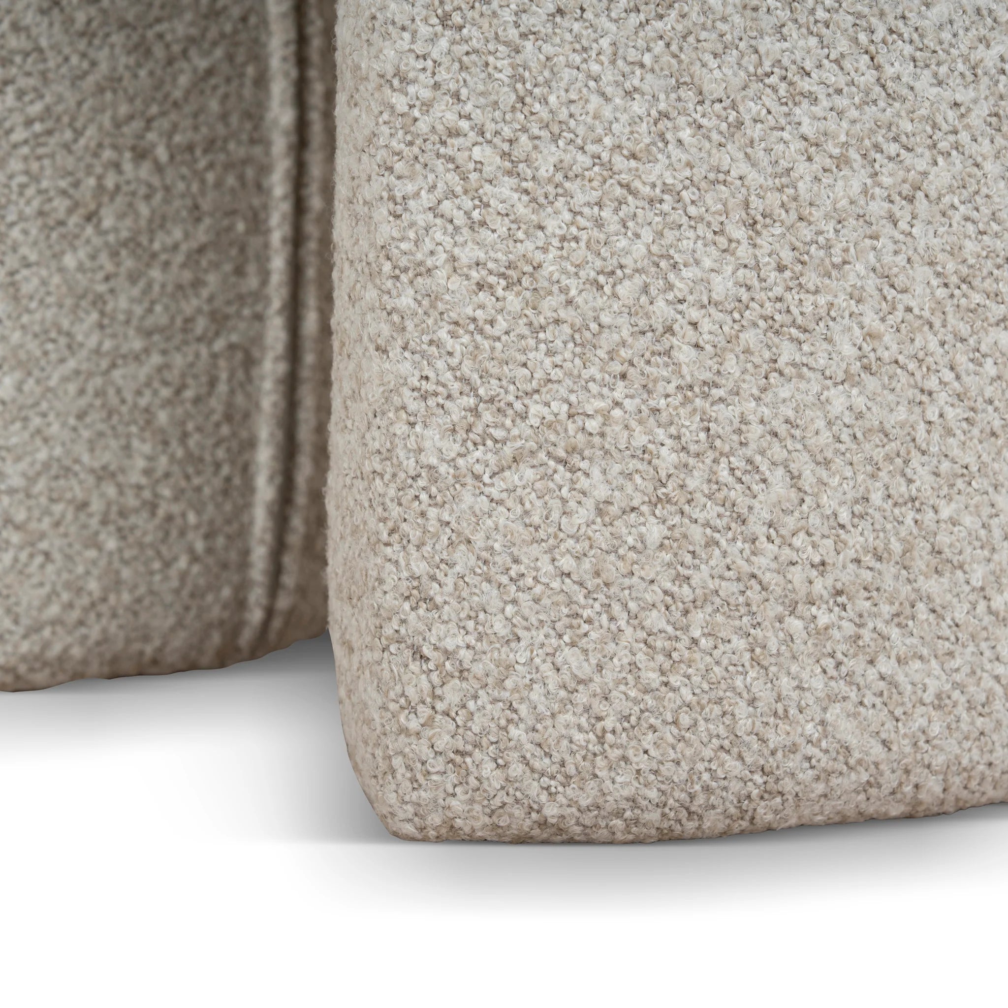 Rabela Round Ottoman - Oatmeal Beige