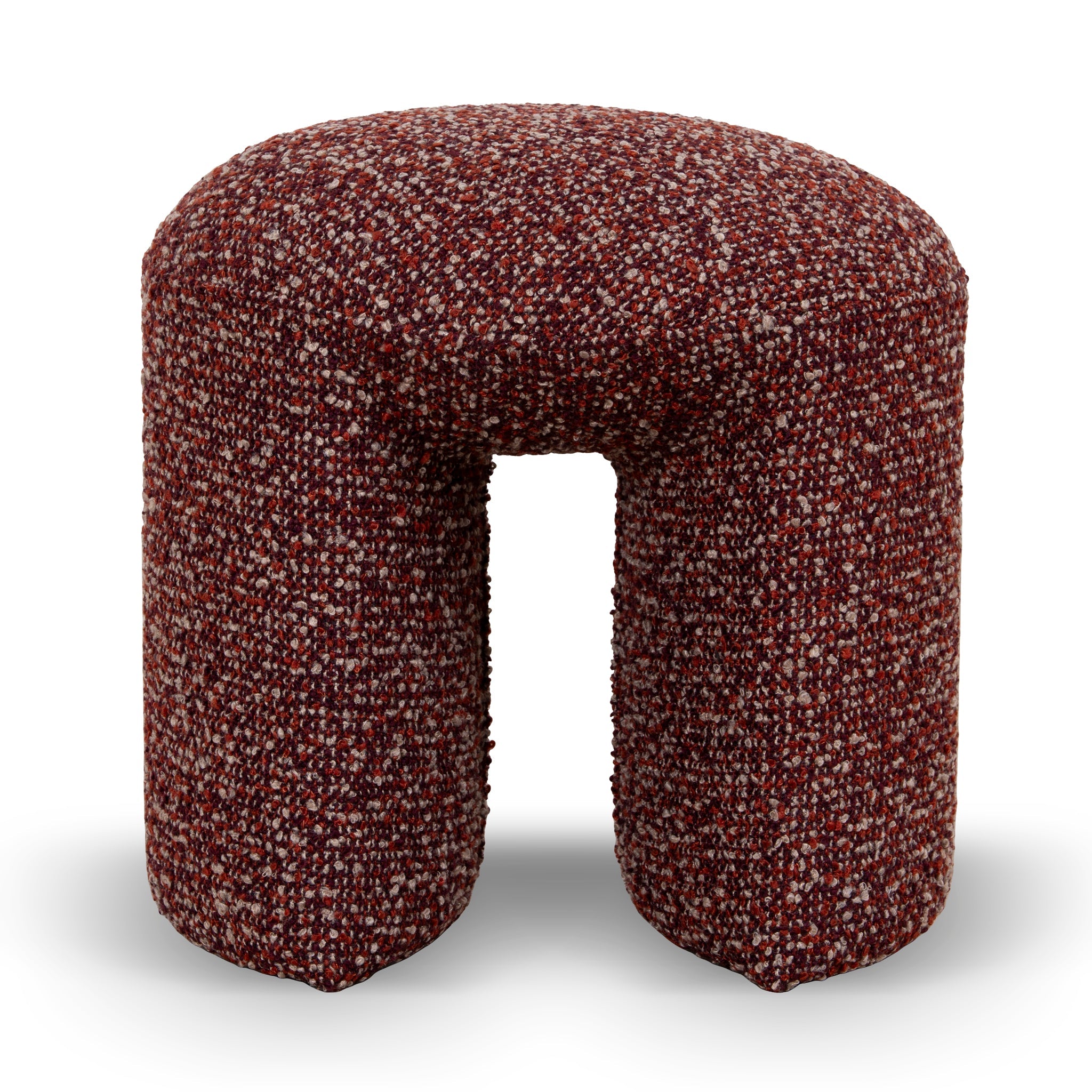 CLC12423-YY Round Ottoman -  Autumn Red